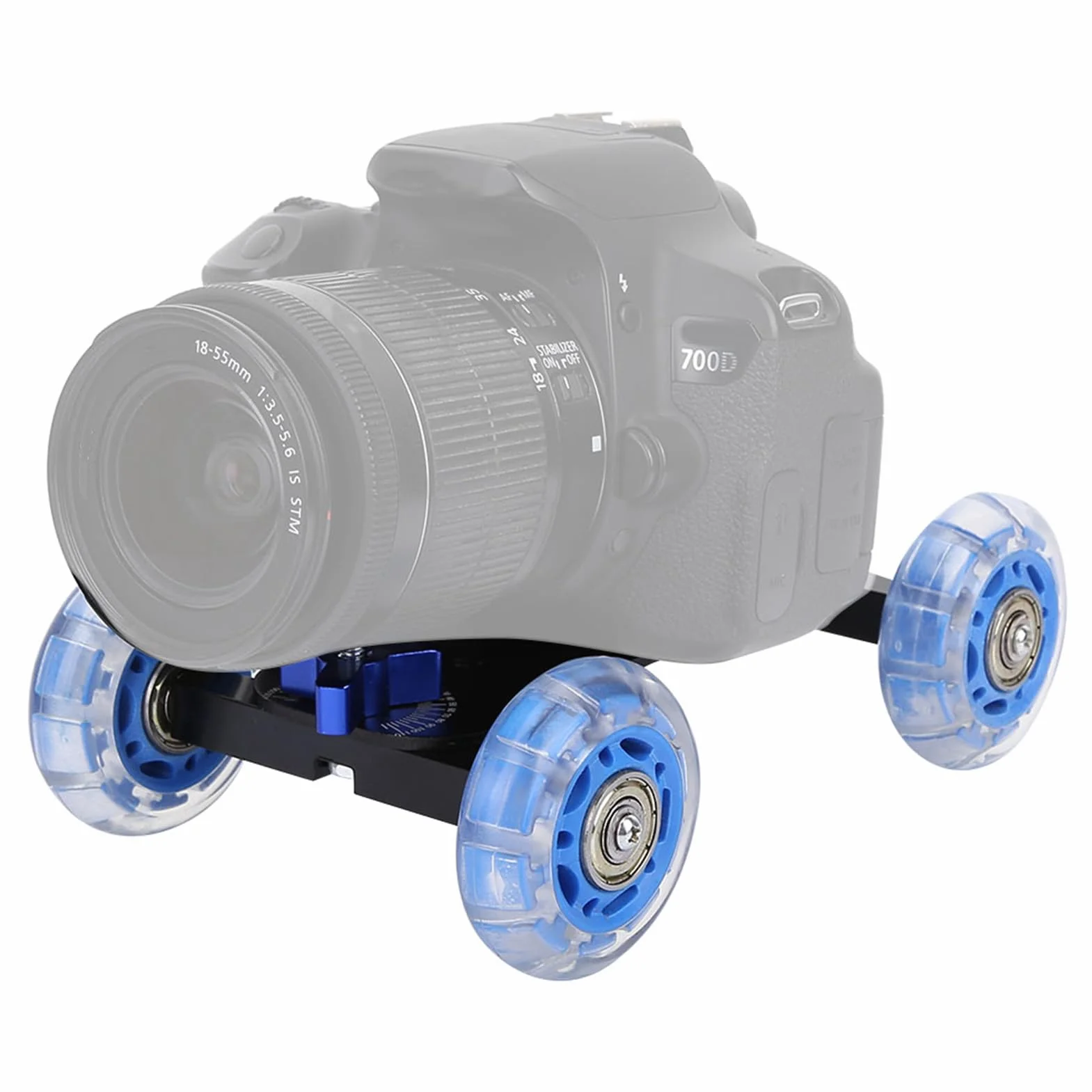 BuyWeek Kamera Dolly Skater, Scaled Camera Table Dolly Slider Mini Desktop 10 KG, obciążenie szyny Roller Track Slider do kamery DLSR