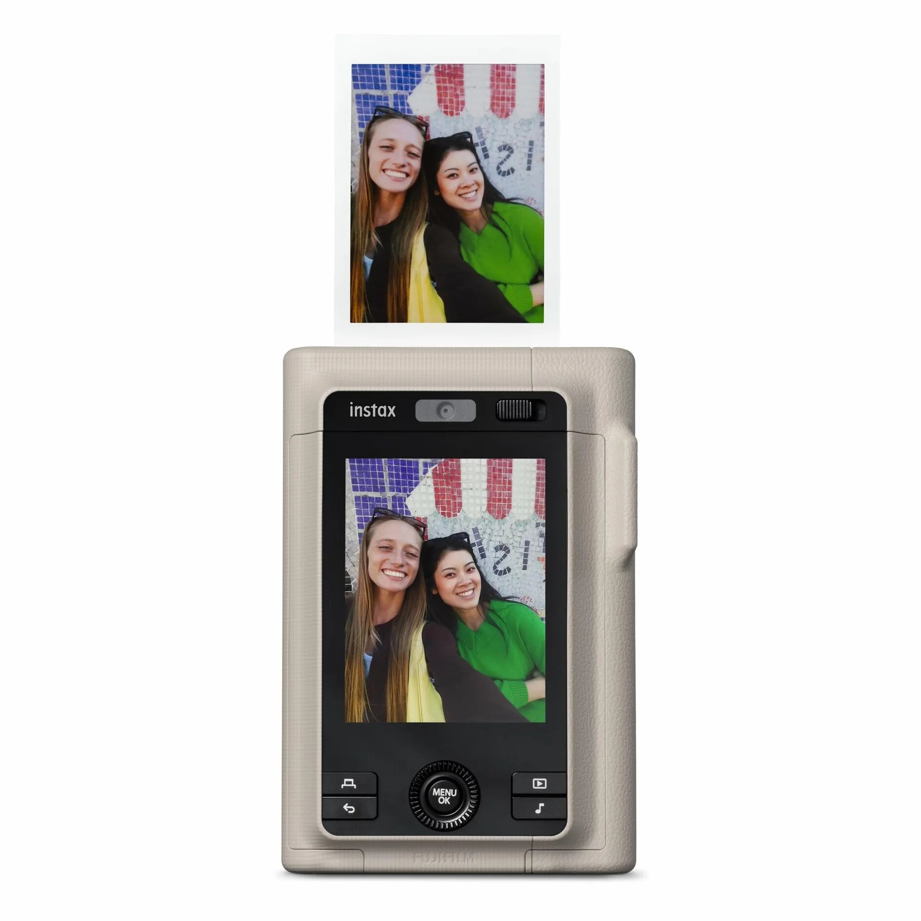 instax Mini Liplay+ Hybrydowy Cyfrowy Aparat Fotograficzny z Natychmiastowym Wywoływaniem Zdjęć i Drukarką Fotograficzną, z Tylnym Ekranem LCD o Wymiarach 6 x 4 cm, Funkcją Nagrywania Dźwięku