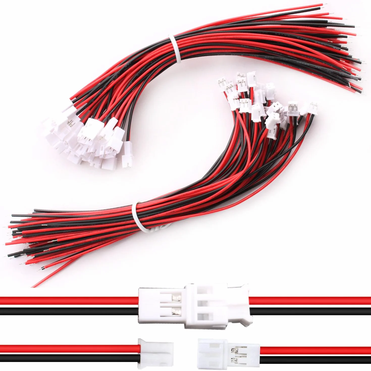 60 sztuk (30 par) JST Mini JST 2.0 PH 2-pinowe złącze męskie i żeńskie z 150 mm 26AWG kabel, JST Micro elektryczne gniazdo wtykowe