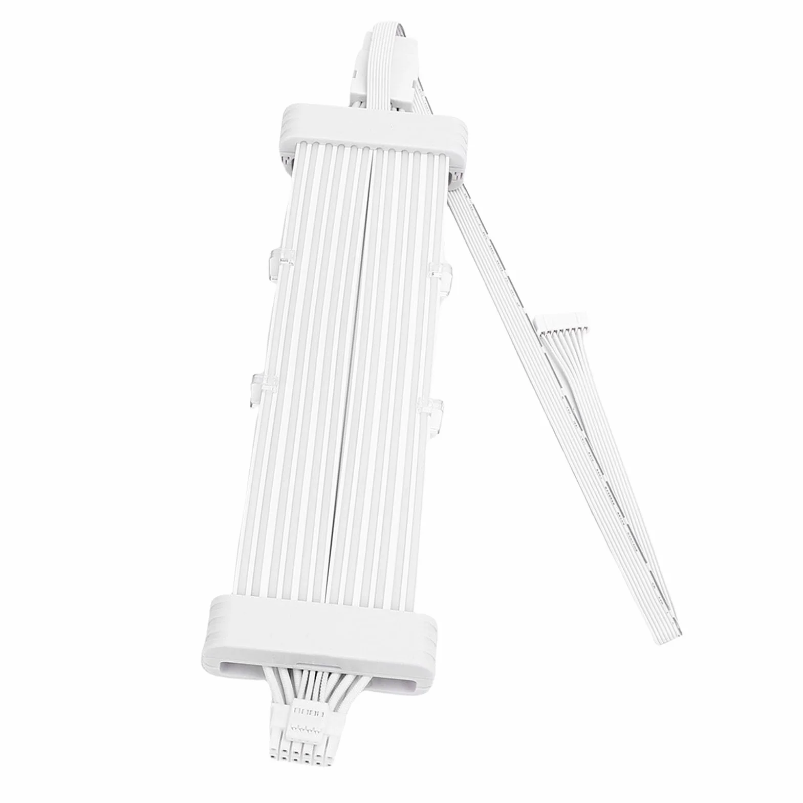 Ejoyous Kabel ARGB PSU Lina Tkana Silikonowo Przedłużacz Zasilacza Komputera Kabel ARGB 5V 120 LED 16-pinowy i 8-pinowy światło Neonowe do Obudowy Komputera Modowanie Konfiguracji Gier (Kontroler