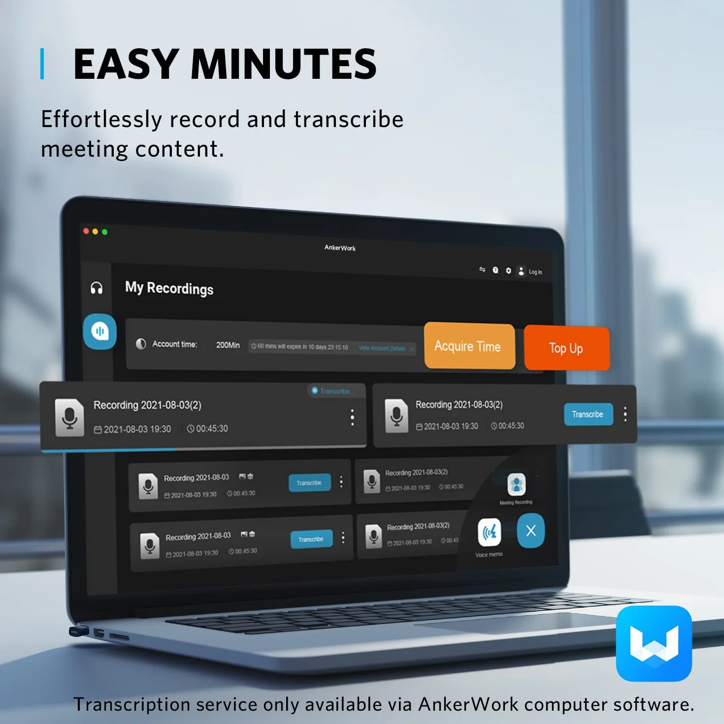 Anker PowerConf H700 zestaw słuchawkowy Bluetooth z mikrofonem i stacją ładującą, aktywna redukcja szumów, nagrywanie audio, funkcja transkrypcji spotkań, połączenia z funkcją S.I., kompatybilny z aplikacjami, wydajność: 24 godziny
