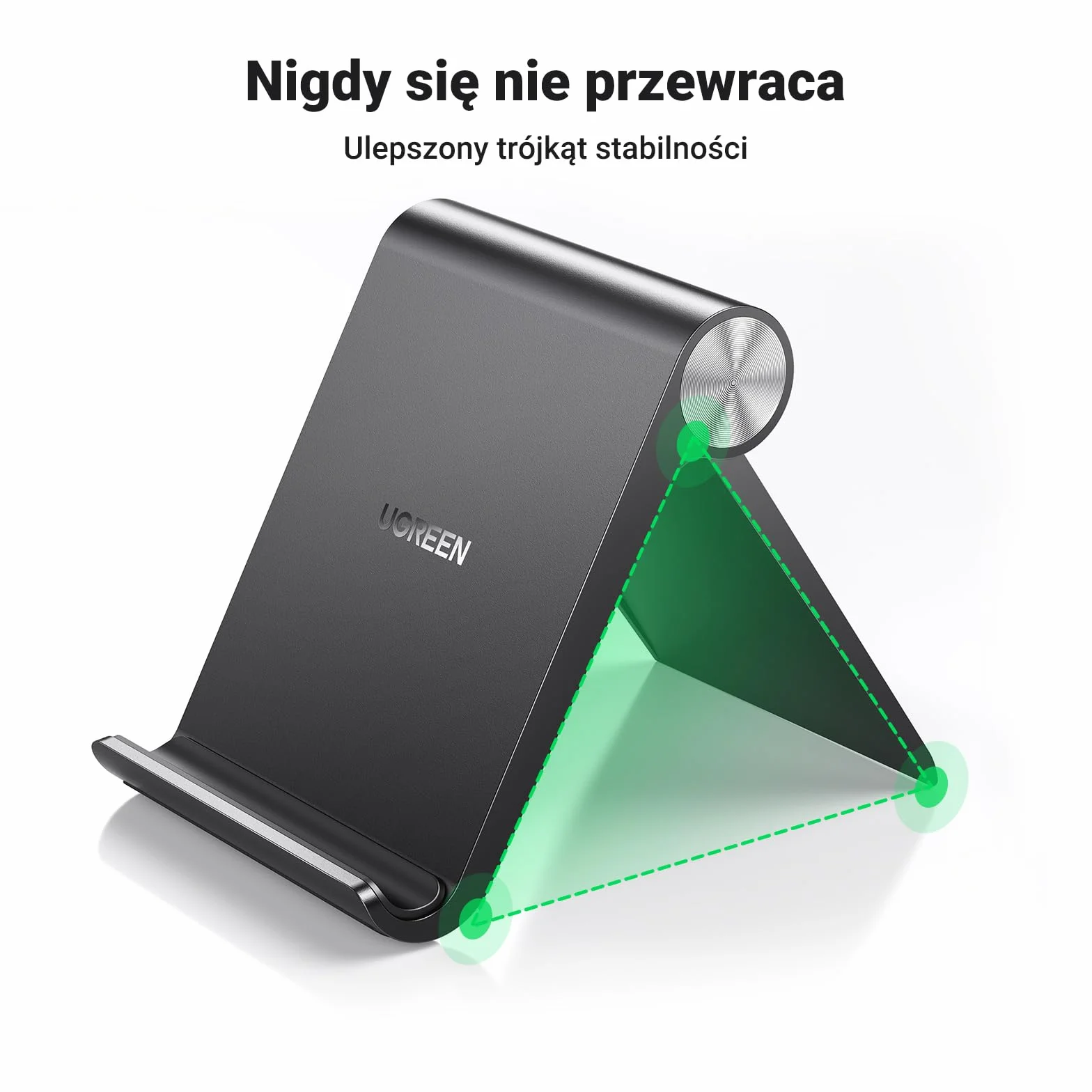 UGREEN Uchwyt na Telefon Regulowany Składany Stojak Czarny