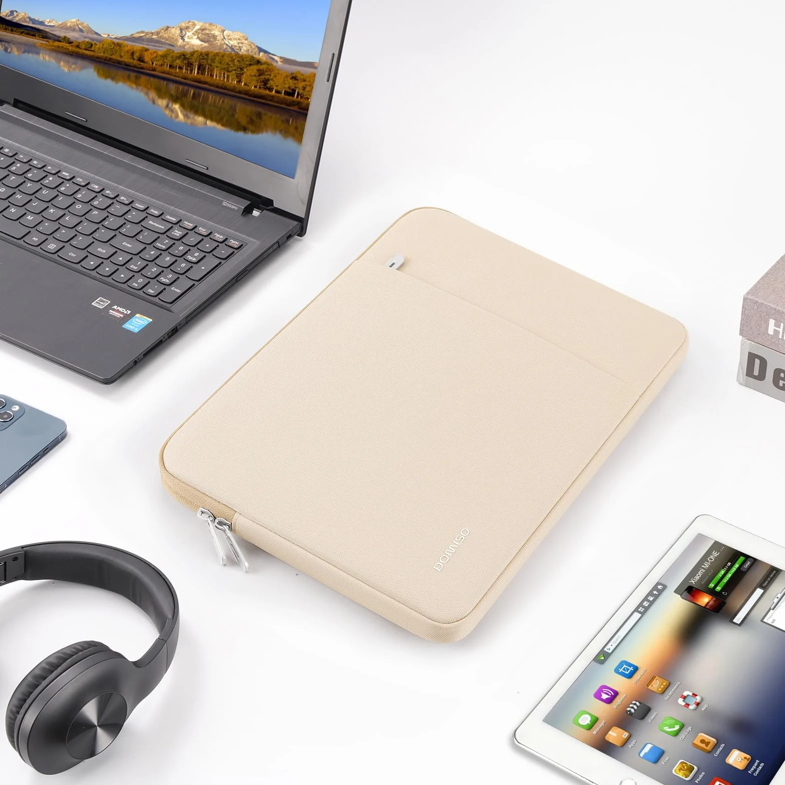 DOMISO torba na laptopa 17 cali, etui na laptopa, wodoodporna osłona na laptopa, torebka na laptopa, etui na notebooka, Sleeve Case dla HP Pavilion Envy/Dell/IdeaPad/LG Gram/MSI/ASUS/Razer, kolor
