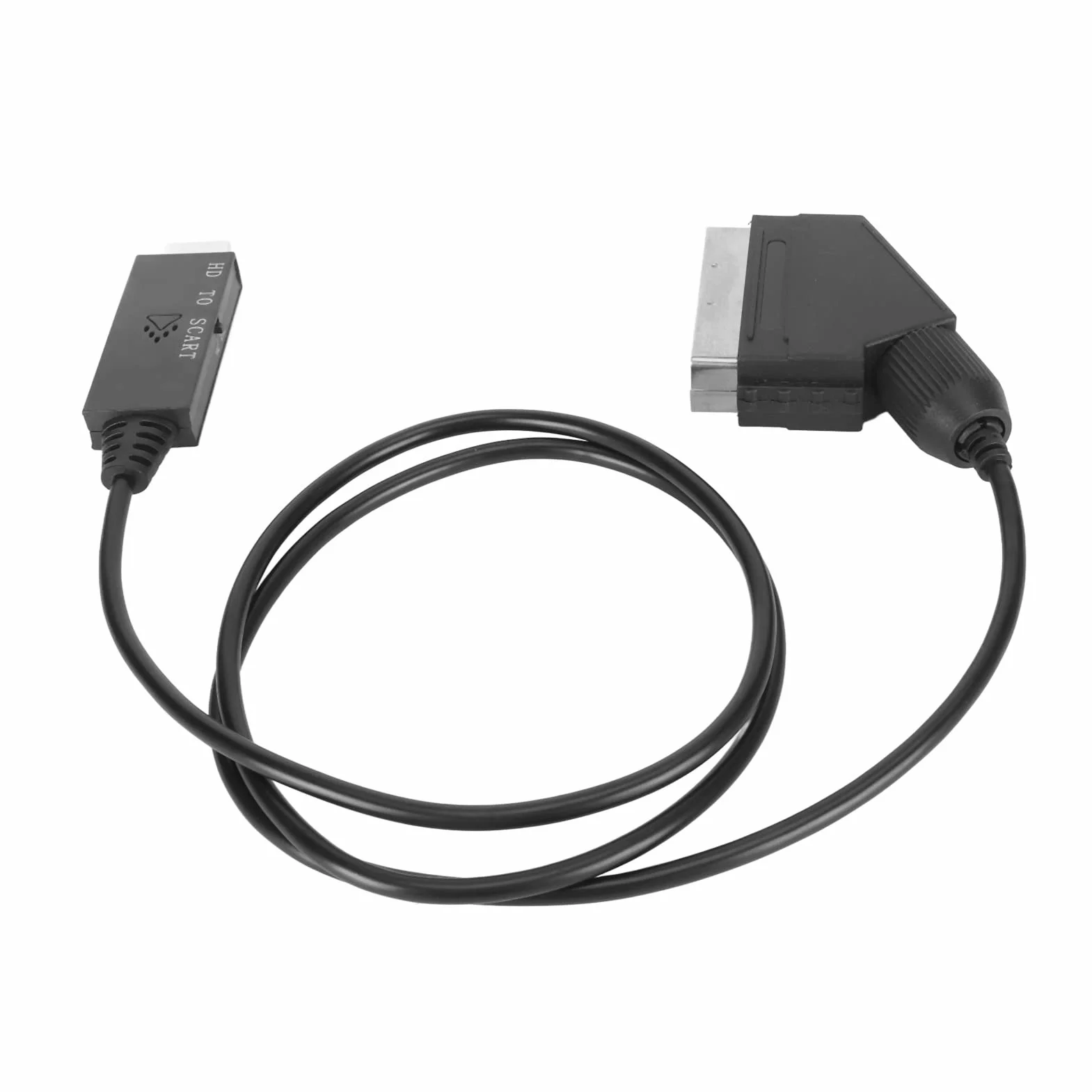 Kabel Adaptera Konwertera HDMI na Scart, Interfejs Multimedialny HD na Kabel Scart, Cyfrowe Wideo HD HDMI na Analogowe Wideo i Adapter Audio L R do Telewizora VHS Magnetowid DVD