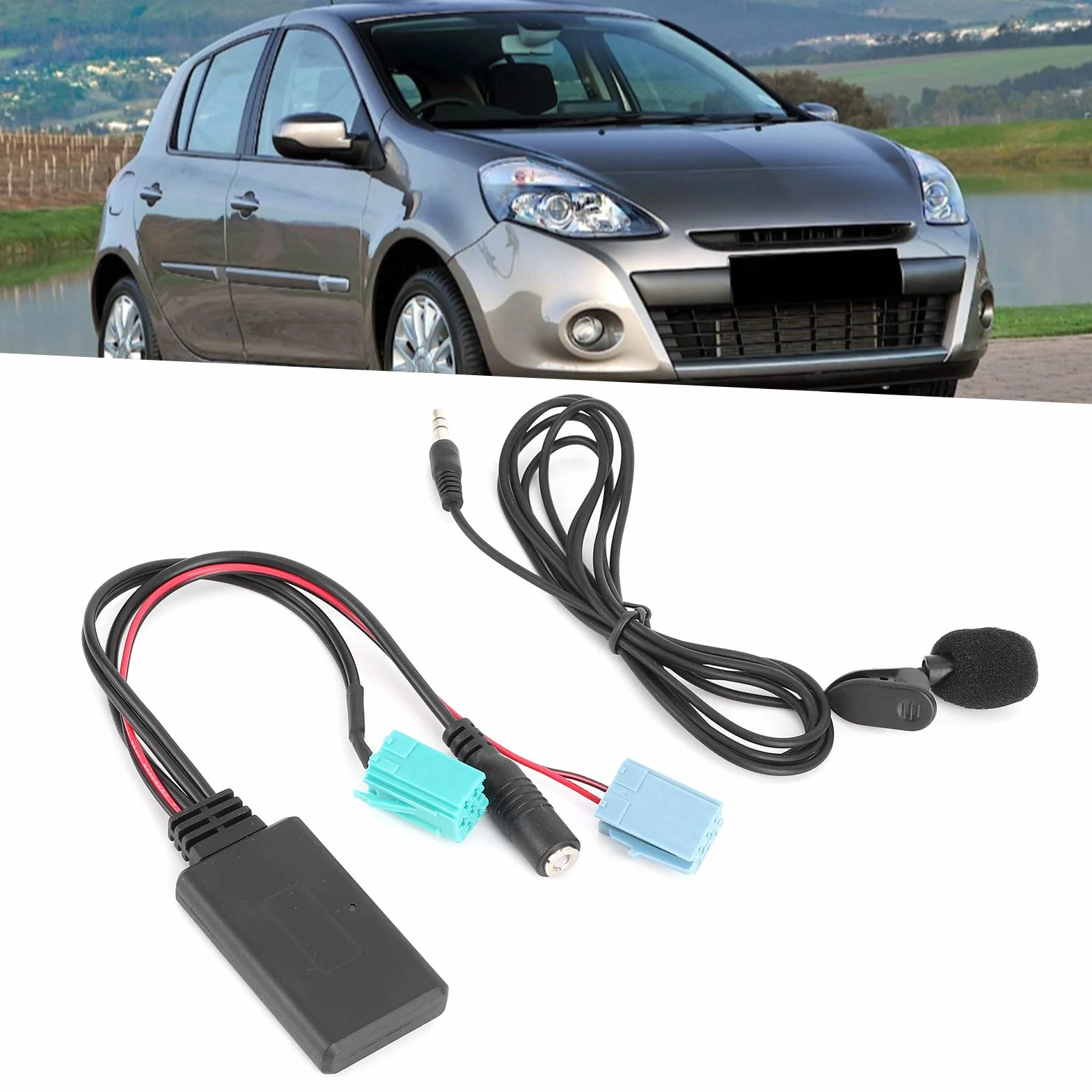Adapter audio Bluetooth, DC12V samochodowy adapter AUX, podkładka Bluetooth 5.0 do/Espace/Megane