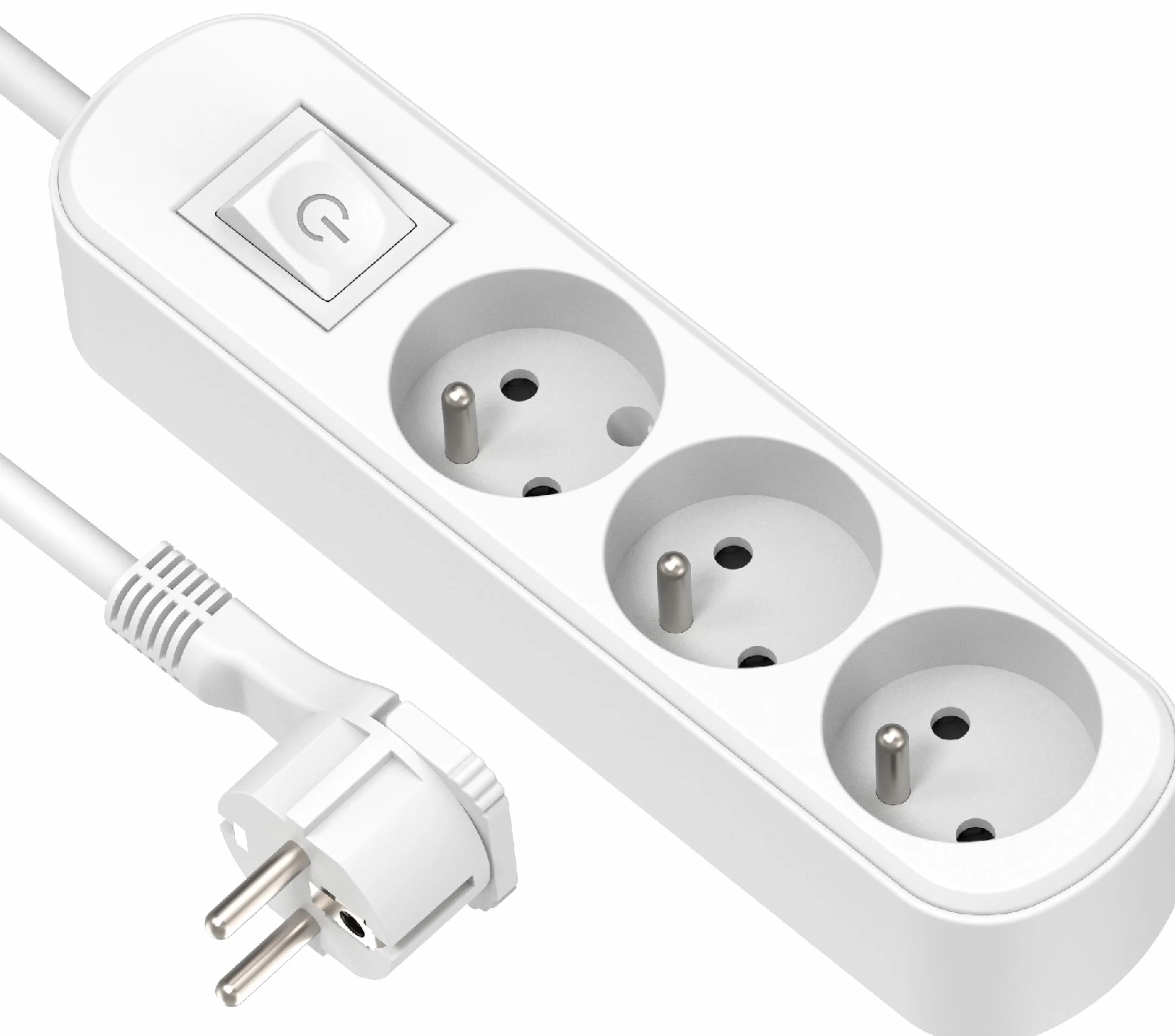 Electraline Listwa Zasilająca, Biały, 1,5 metra
