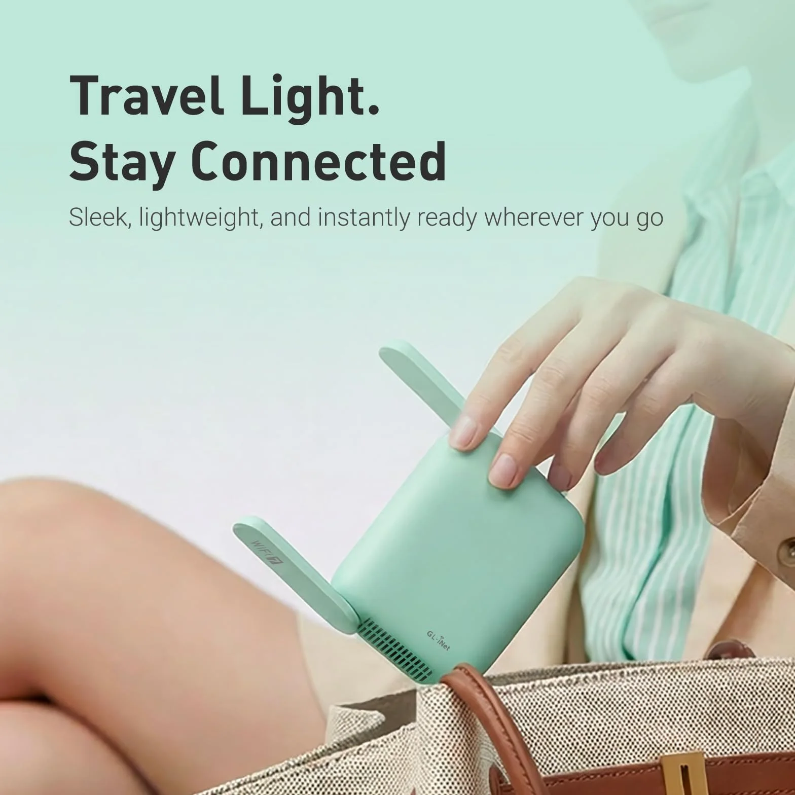 GL.iNet GL-MT3600BE (Beryl 7) Portable Travel Router, Pocket Wi-Fi 7 Wireless 2.5G Router, Mini Portable VPN Routers WiFi for Car, Travel, Public Computer Routers, Business, Moblie/RV/Cruise/Plane