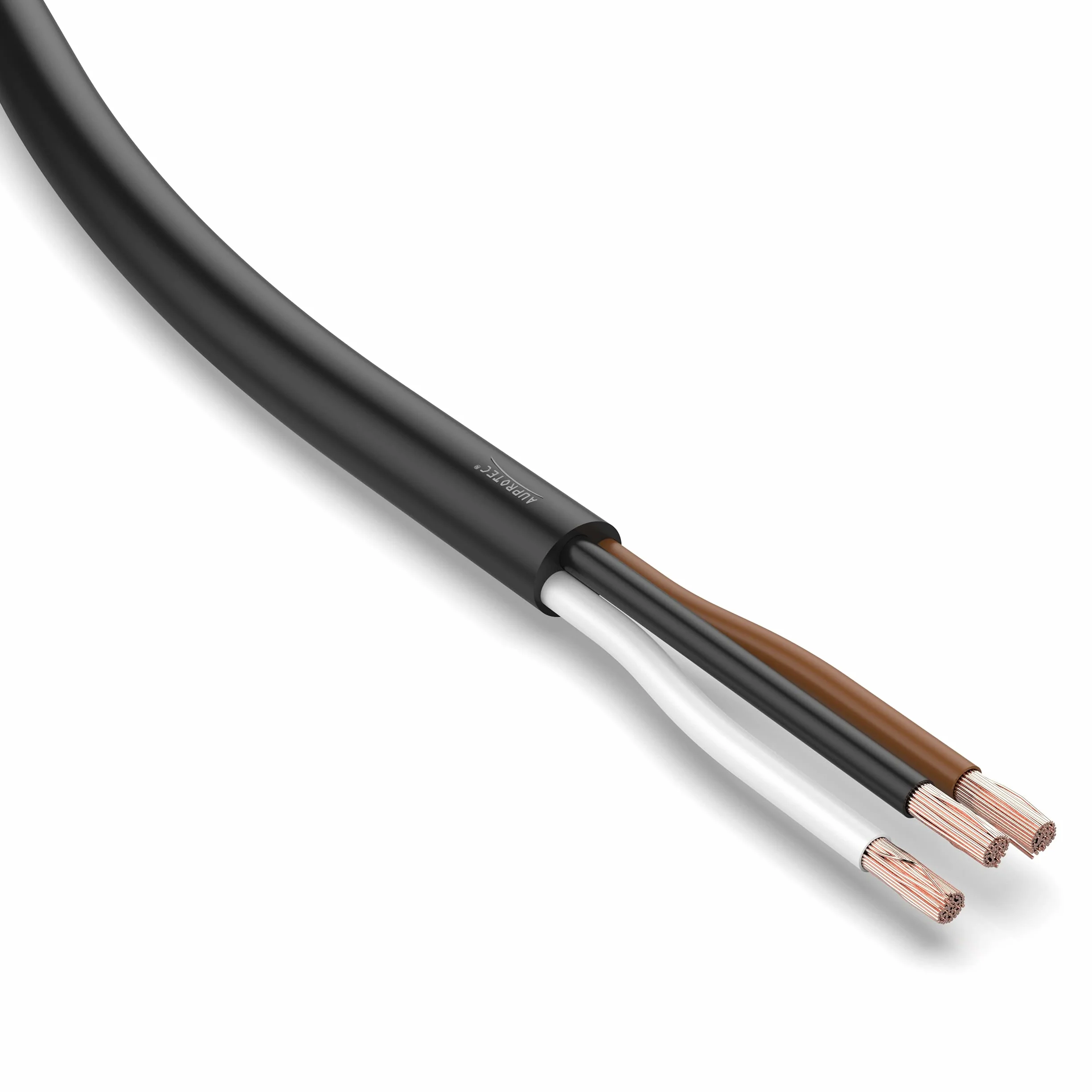 Auprotec 20 m kabel okrągły 3-żyłowy kabel elektryczny do przyczepy 3 x 0,75 mm²
