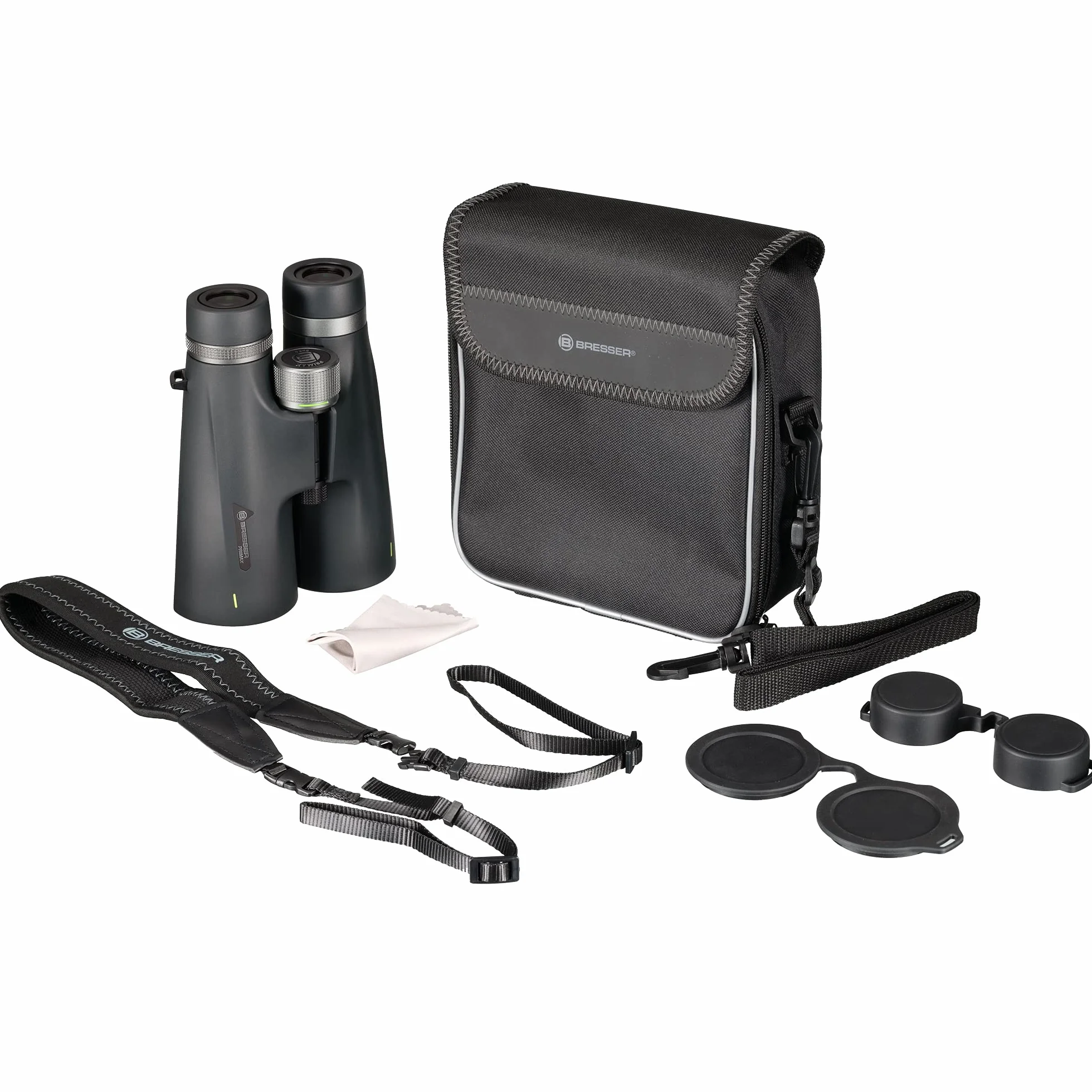 Bresser Lornetka Primax 8x56 | Powiększenie 8x, obiektyw 56 mm, dla osób w okularach, pełna powłoka wielowarstwowa, szkło BaK4, pole widzenia 101 m