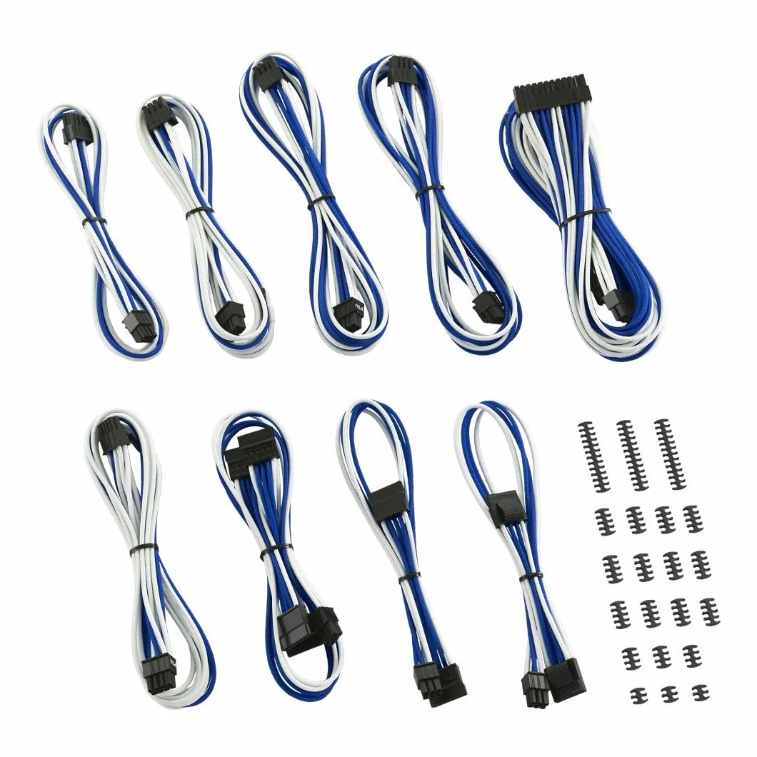 CableMod Classic ModMesh zestaw kabli serii C Corsair AXi, HXi i RM - biały/niebieski