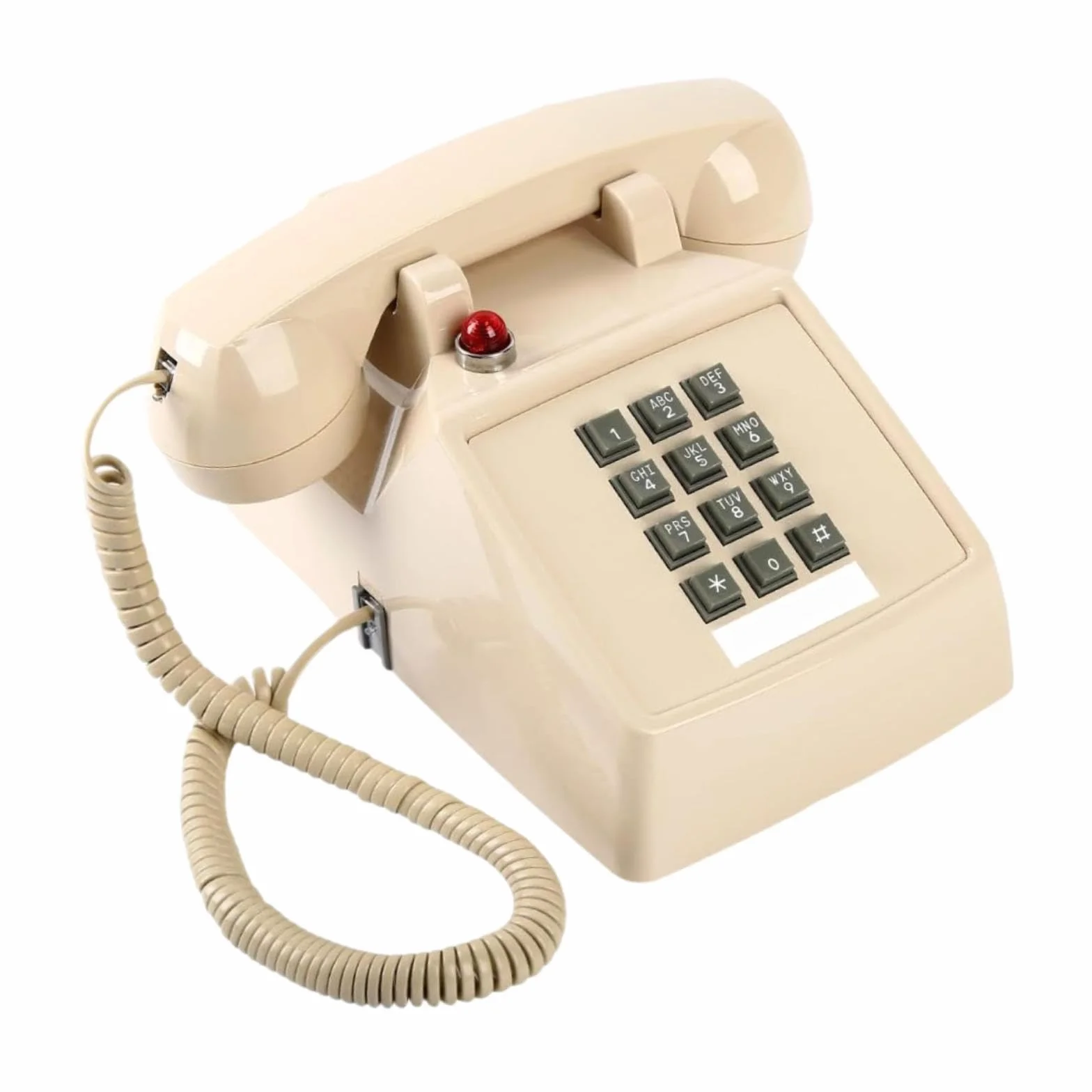 Vintage Design przewodowy telefon na biurko metalowa podstawa do hotelu domu 13 x 22,2 x 11,5 cm beżowa