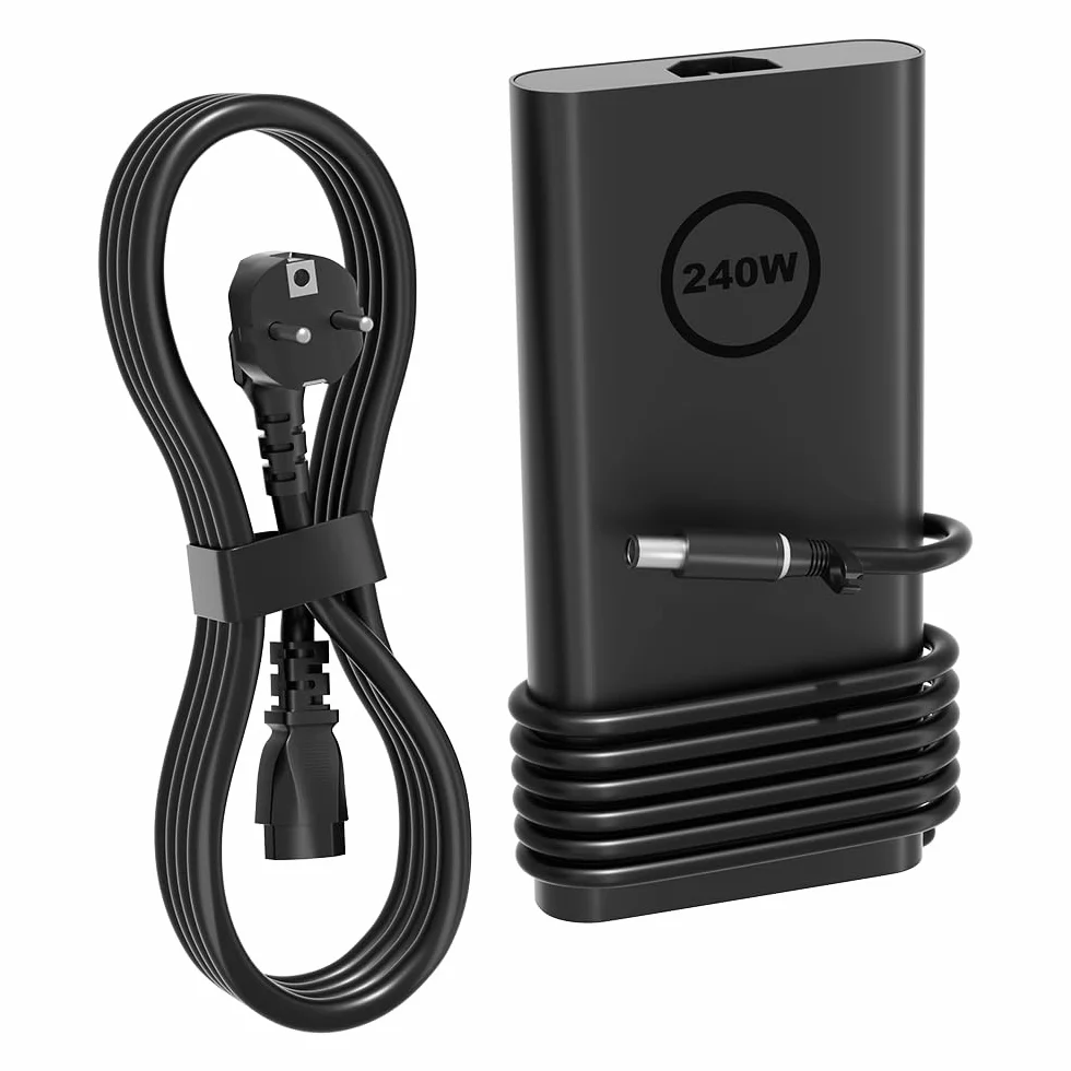 240W Nowe Slim Gan ładowarka kompatybilny z Dell G16 G15 G7 G5 Alienware x17 x16 x15 M18x X51 17 15 Precision 7780 7770 7680 7670 7560 3260 3551 Laptop