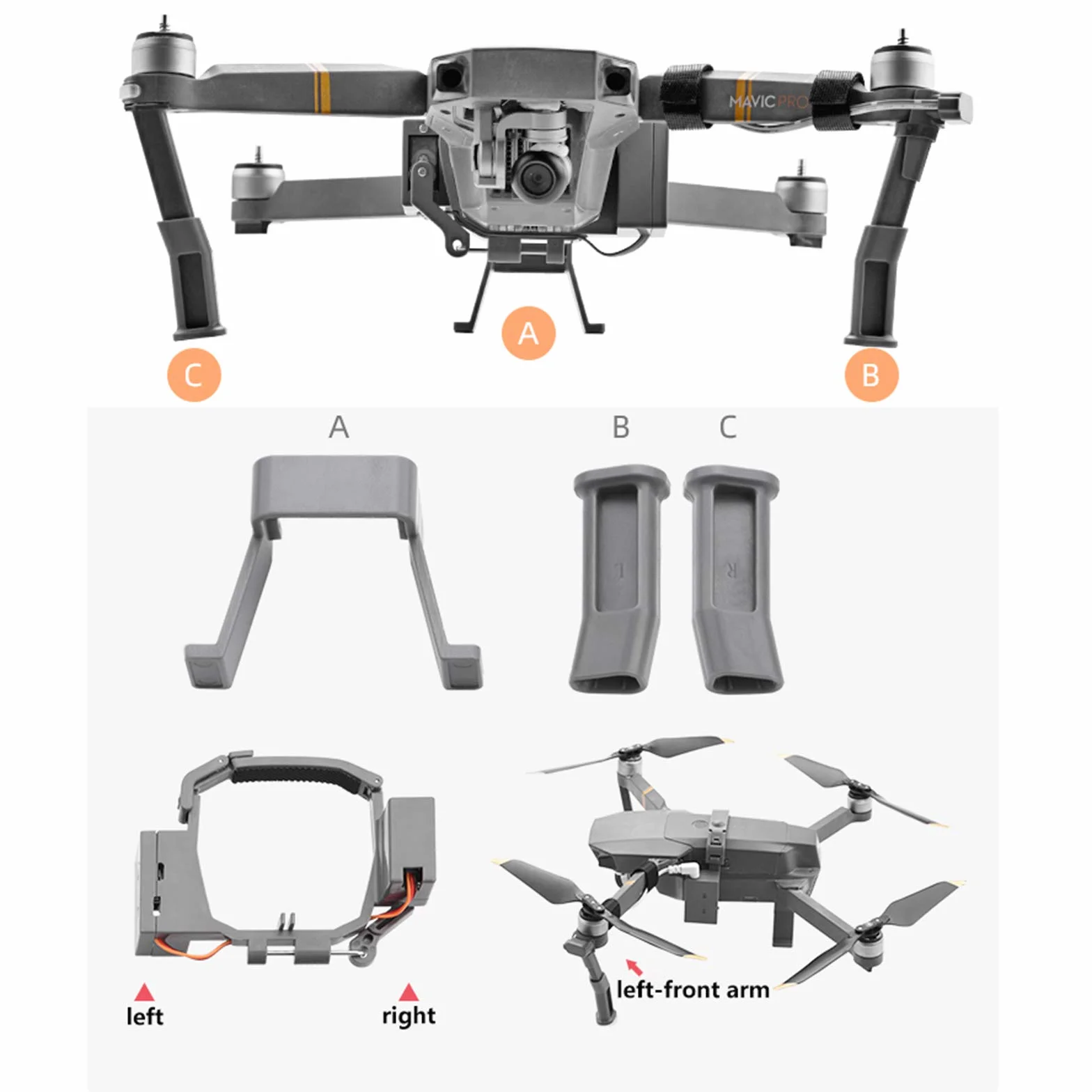System zrzutu drona z podwoziem do DJI Mavic Pro światłoczuły miotacz transport dostawa ładunek urządzenie do zrzucania powietrza rozszerzone nogi