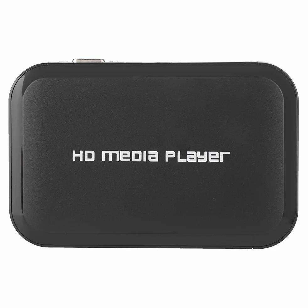 Odtwarzacz multimedialny Full HD HDMI Media Player obsługuje 1080P, kompatybilny z VGA AV USB SD MMC, video/foto/muzyką do RCT TV, monitorów, samochodów