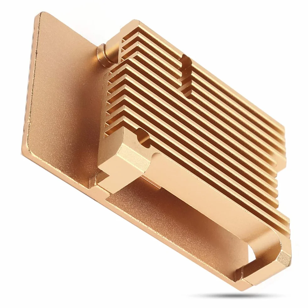 Obudowa ochronna ze stopu aluminium do Raspberry Pi 3 model 2B/3B, odprowadzanie ciepła, akcesoria komputerowe (złota)