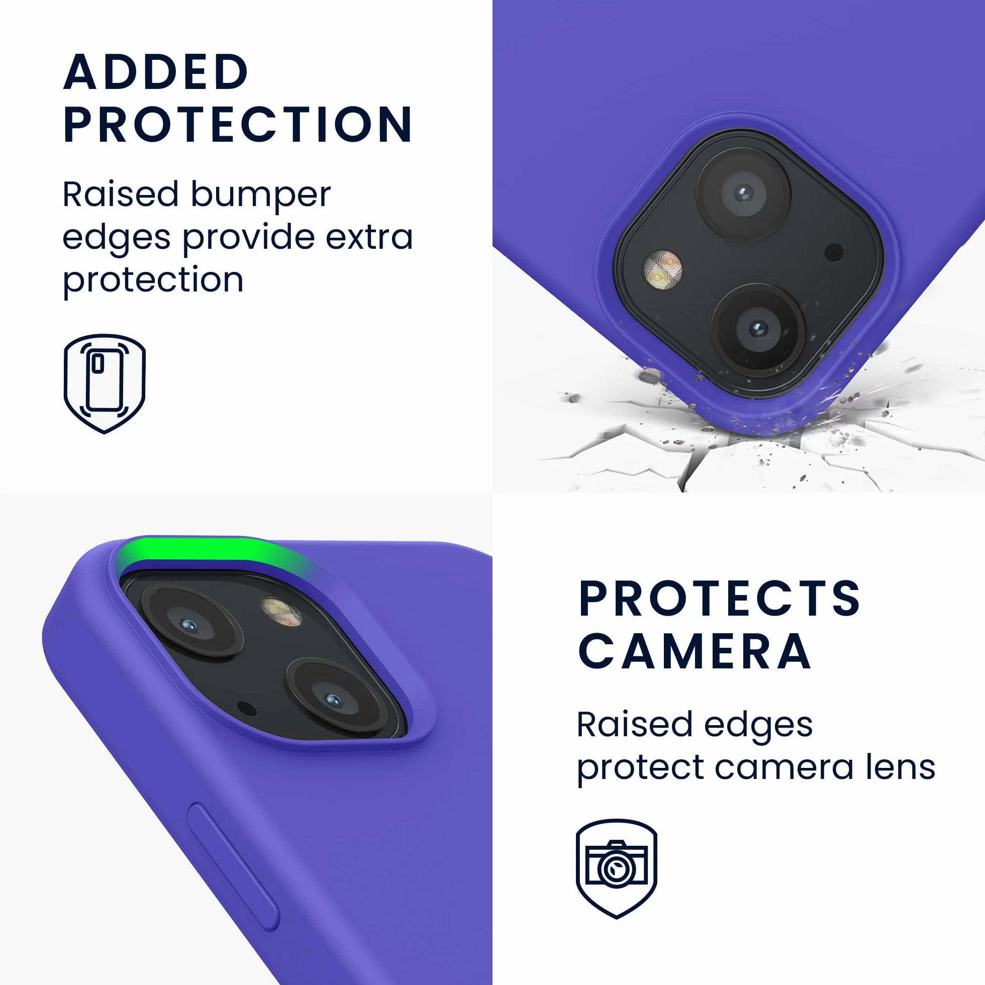 kwmobile Etui kompatybilne z Apple iPhone 13 Mini - TPU i silikon odporny na wstrząsy - Niebieski Fioletowy