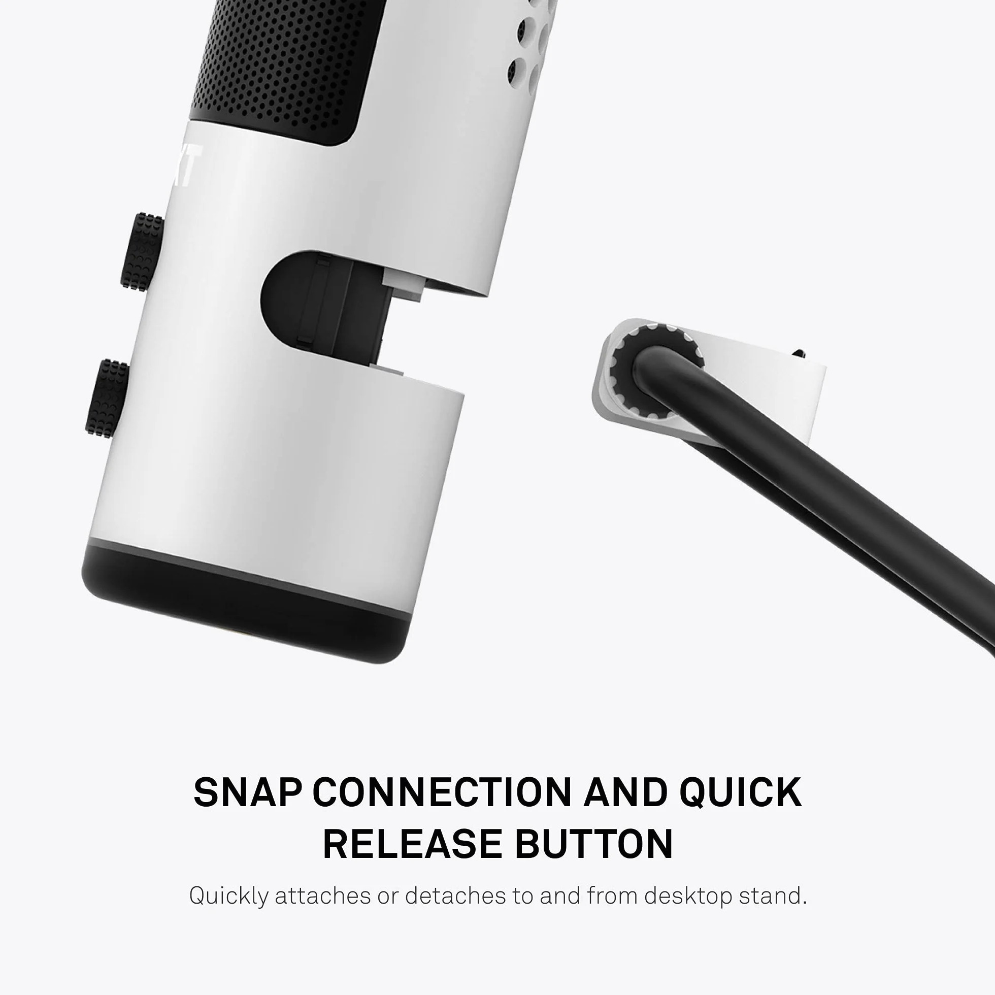 NZXT Capsule - AP-WUMIC-W1 - mikrofon strumieniowy USB audio - jednokierunkowy kardioidowy wzór - przetwornik głosu o wysokiej rozdzielczości - Biały