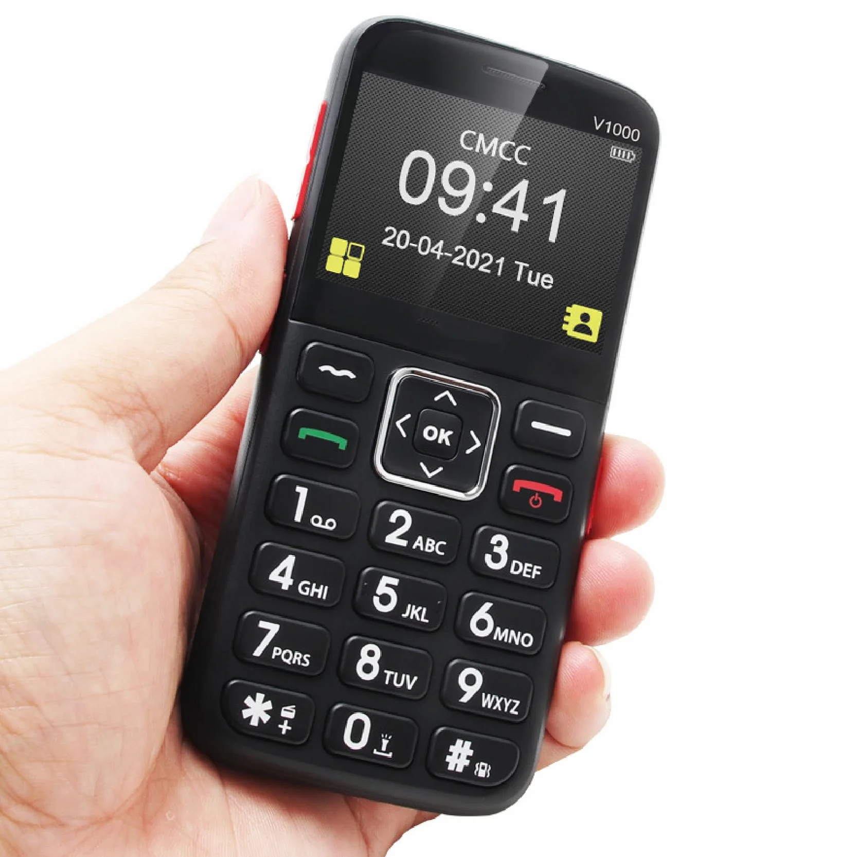 Telefon komórkowy dla seniorów z dużymi przyciskami, odblokowany ekran 2,31-calowy telefon komórkowy dla seniorów z SOS i latarką, bateria 1700 mAh, łatwa obsługa