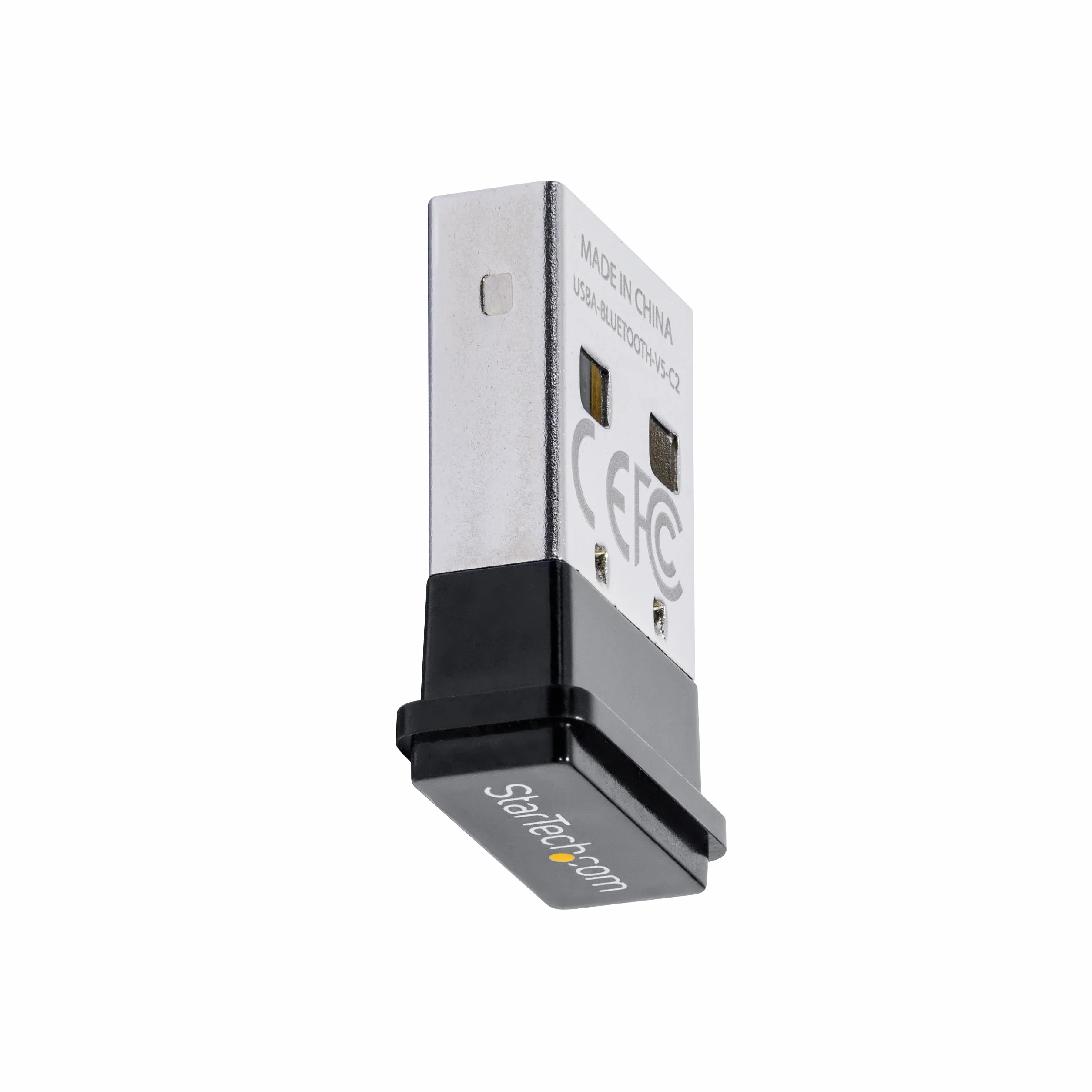 StarTech.com Adapter USB Bluetooth 5.0, adapter/klucz sprzętowy do komputera/laptopa, adapter BT, odbiornik Aux, Windows 10/Linux (USBA-BLUETOOTH-V5-C2), szary