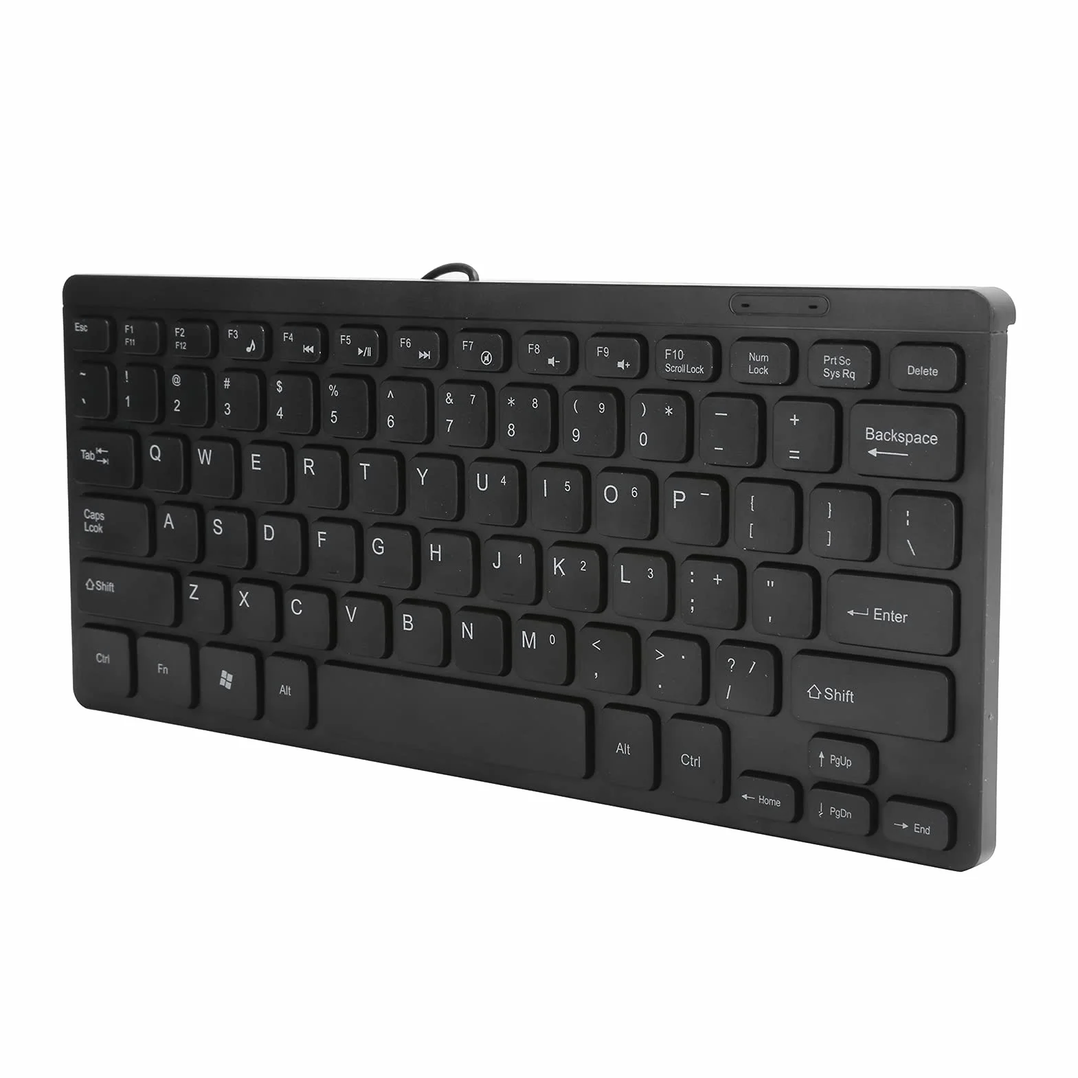 Przewodowa Klawiatura USB Mini Slim Keyboard, Mała Kompaktowa Prosta Wodoodporna Klawiatura Biznesowa do Laptopa i Komputera Stacjonarnego, Plug And Play (z Kablem 1,1 M / 3,6 Stopy)