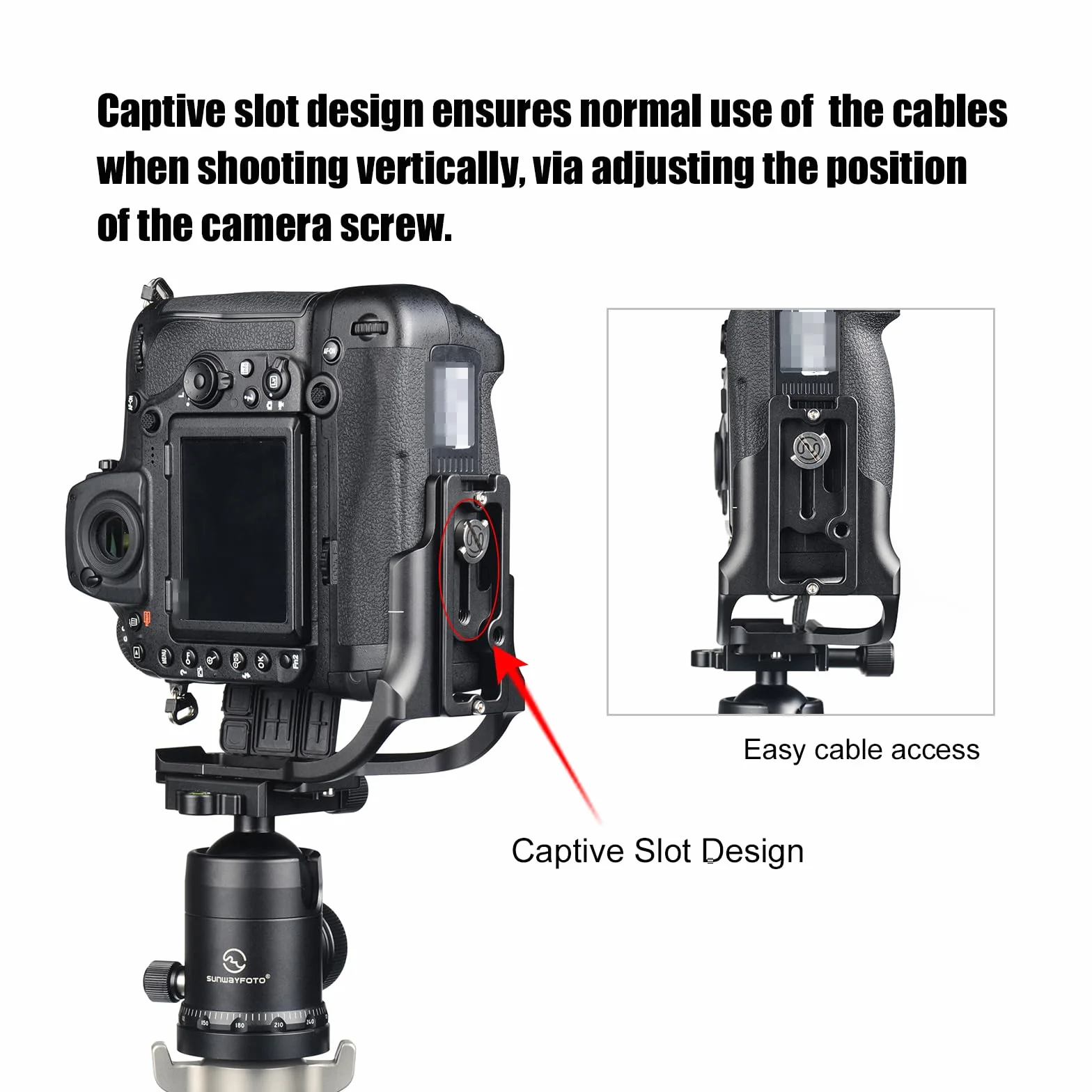 SUNWAYFOTO PNL-D850G L-Bracket do Nikon D850 + uchwyt