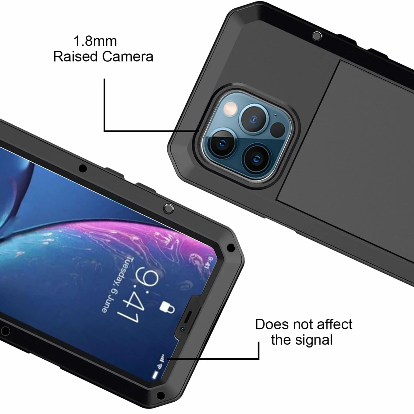 Etui na telefon komórkowy Full Body do iPhone 16 Pro Max / 16 Pro / 16 Plus / 16, Backcover, odporne na uderzenia i upadki, ochrona aparatu, białe, 16 Pro