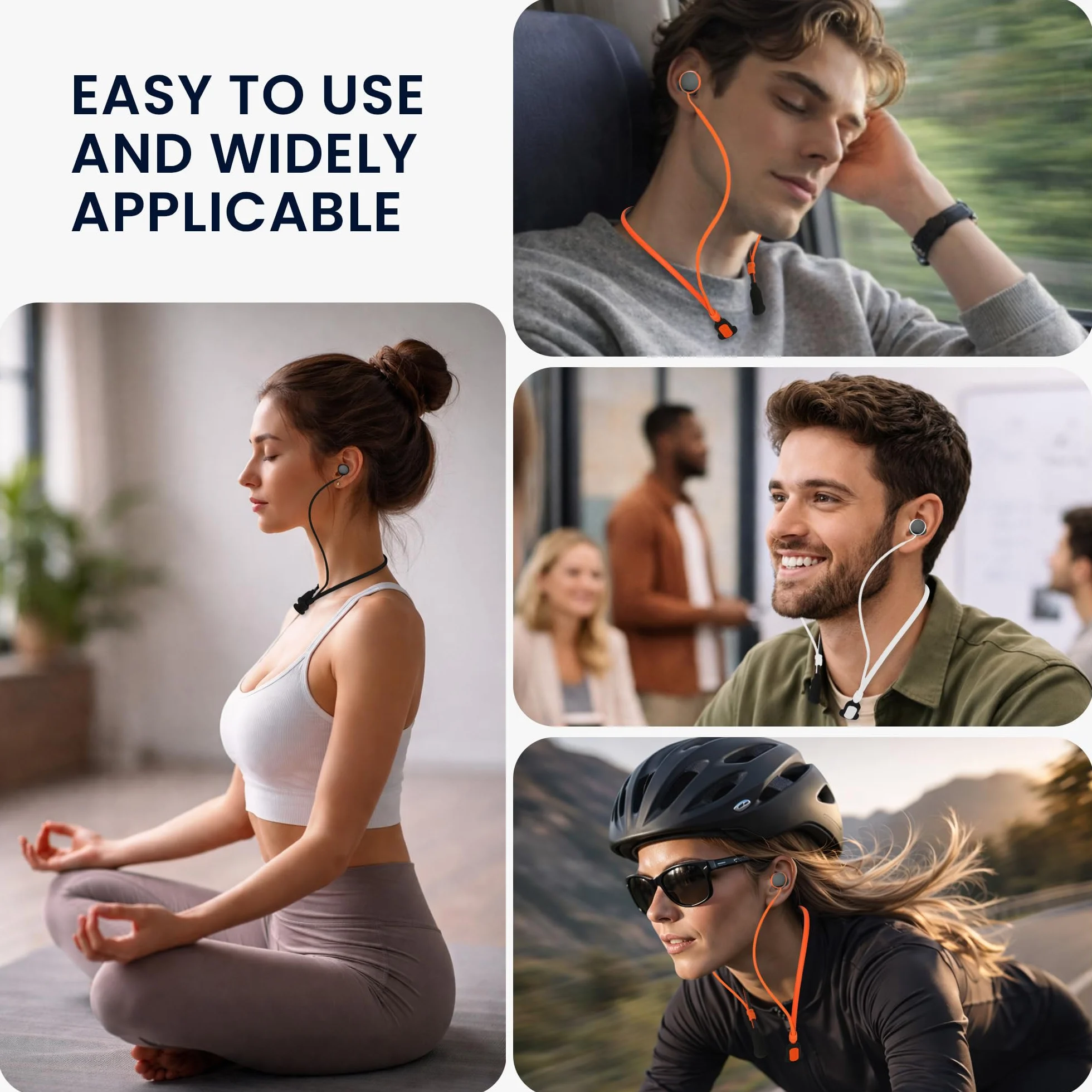 kwmobile silikonowa opaska mocująca kompatybilna z Apple Airpods 3/4/Pro 1/Pro 2/Pro 3 - biały czarny