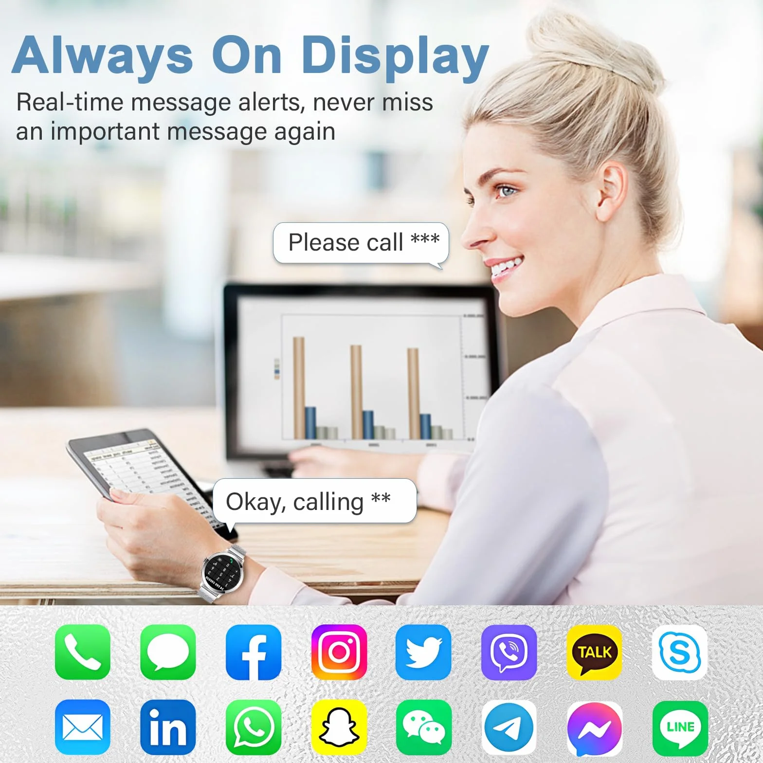 Damski smartwatch Efolen z funkcją telefonu, Inteligentny zegarek z ekranem dotykowym 1,1 cala, Zegarek z trybami sportowymi 110+, Monitor pracy serca, Miesiączka SpO2, monitor snu,Monitor fitness