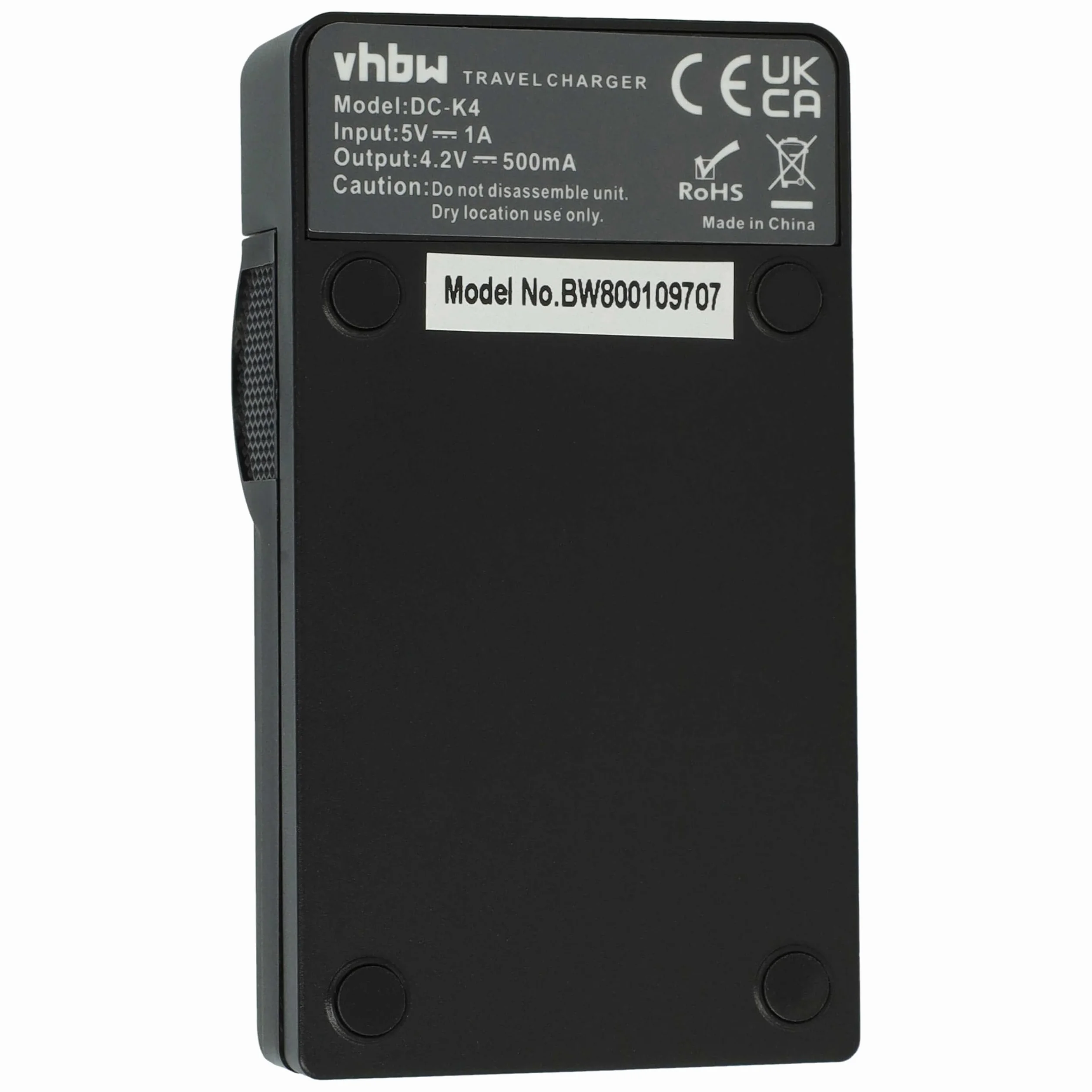 vhbw Ładowarka USB kompatybilna z Sony Cybershot DSC-W275, DSC-W290, DSC-W30, DSC-W300, DSC-W35, DSC-W40, DSC-W50, DSC-W55, DSC-W70 kamera/bateria - ładowarka, wskaźnik ładowania