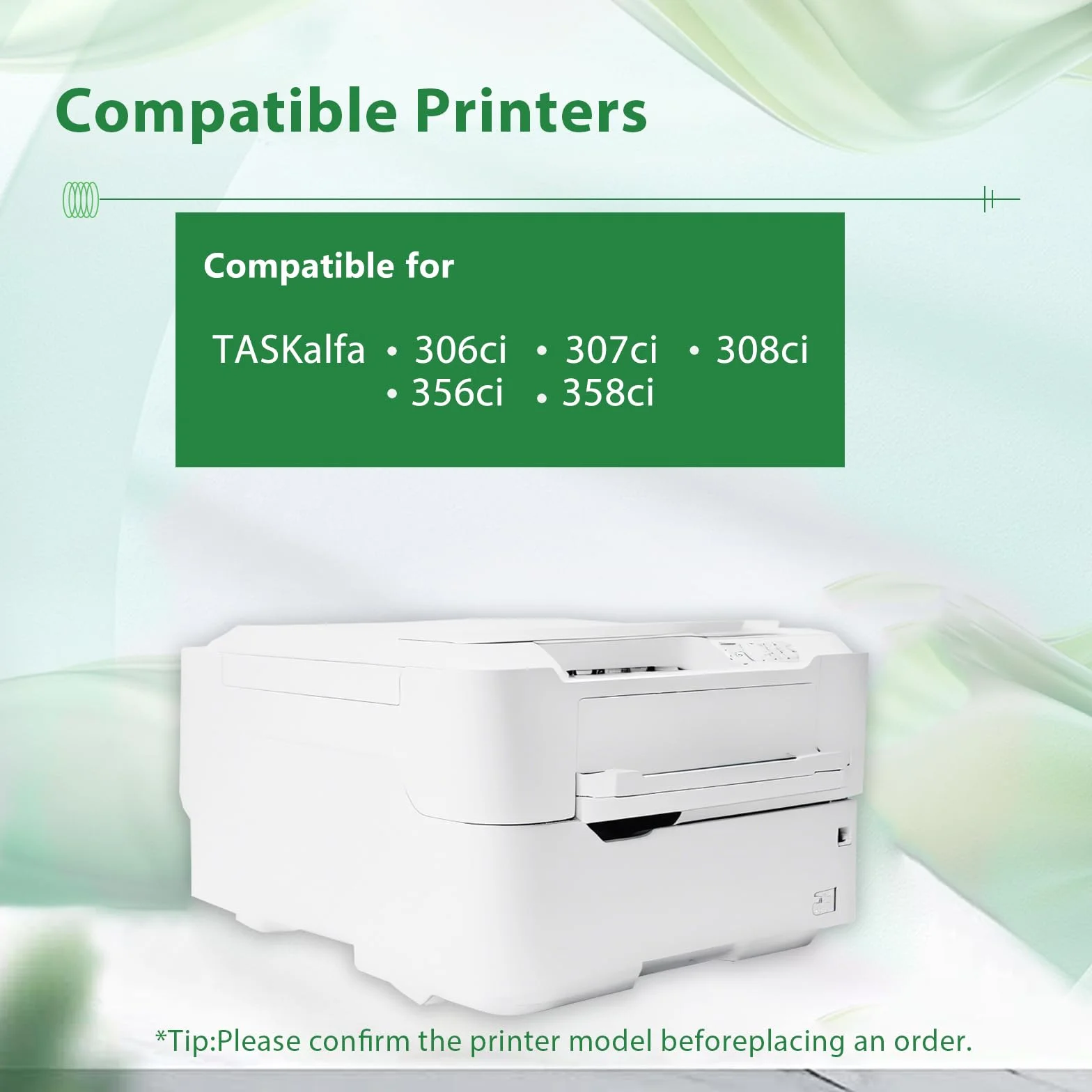 WT5190 pojemnik na zużyty toner kompatybilny z drukarkami Kyocera TASKalfa 306ci 307ci 308ci 356ci 358ci do drukarek WT-5190 1902R60UN0 (1 opakowanie, wydajność 44500)