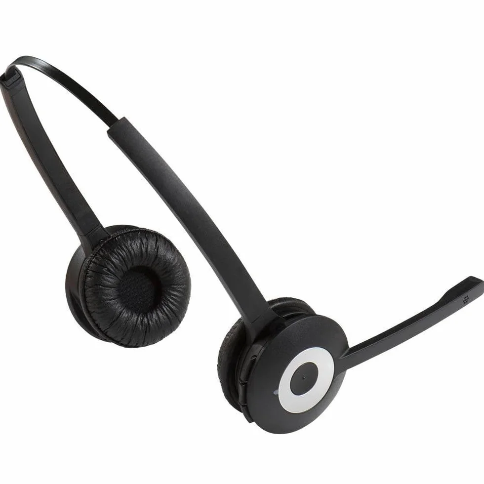 Jabra Pro 930 Duo MS Bezprzewodowy zestaw słuchawkowy Stereo DECT - Certyfikat Skype dla biznesu, redukcji szumów i jednodniowej baterii - do użytku z oprogramowaniem Softphone w Europie - wtyczka UE
