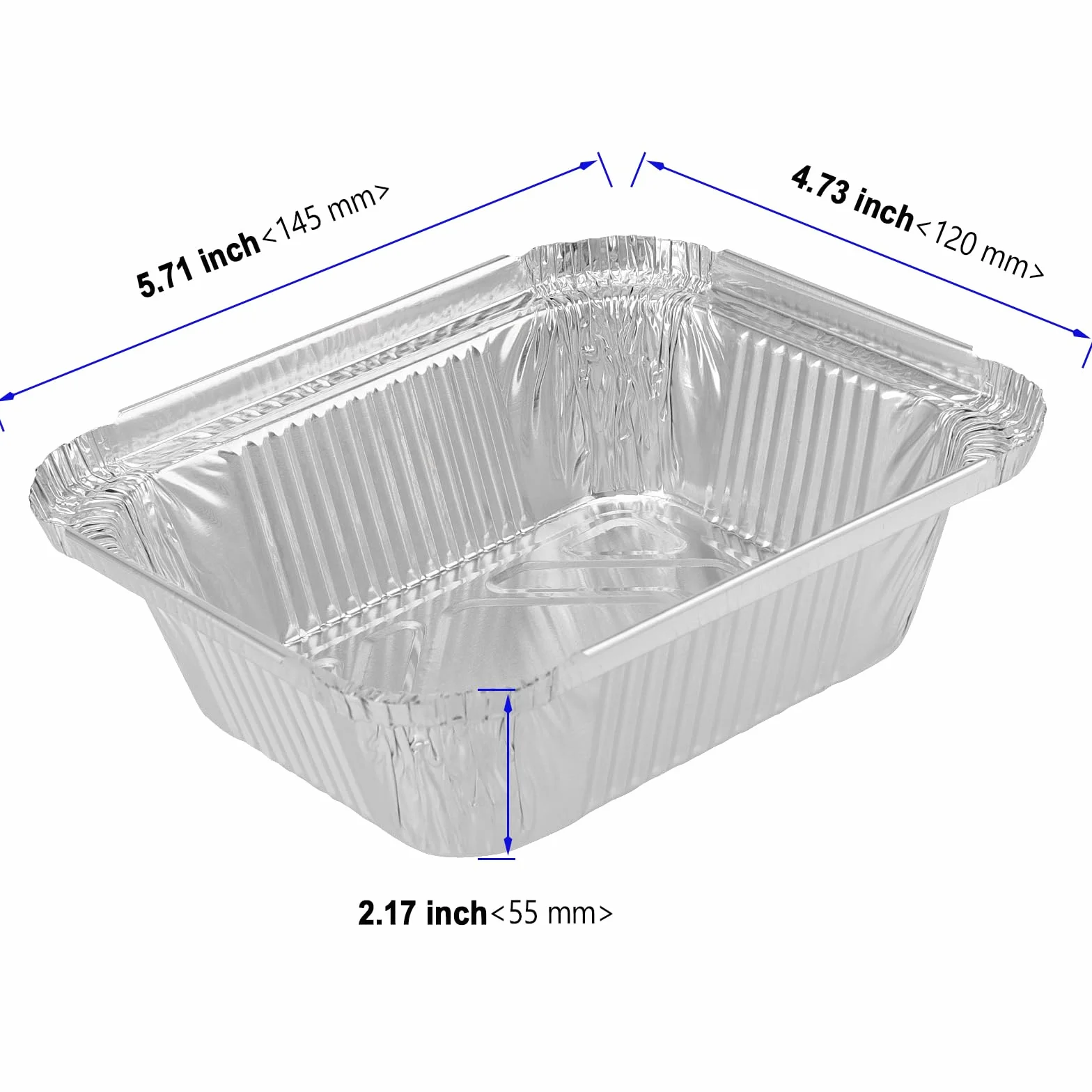 Aluminiowe Miseczki Ociekowe 400 ml 14,5x12x5,5 cm Kwadratowe do Grilla