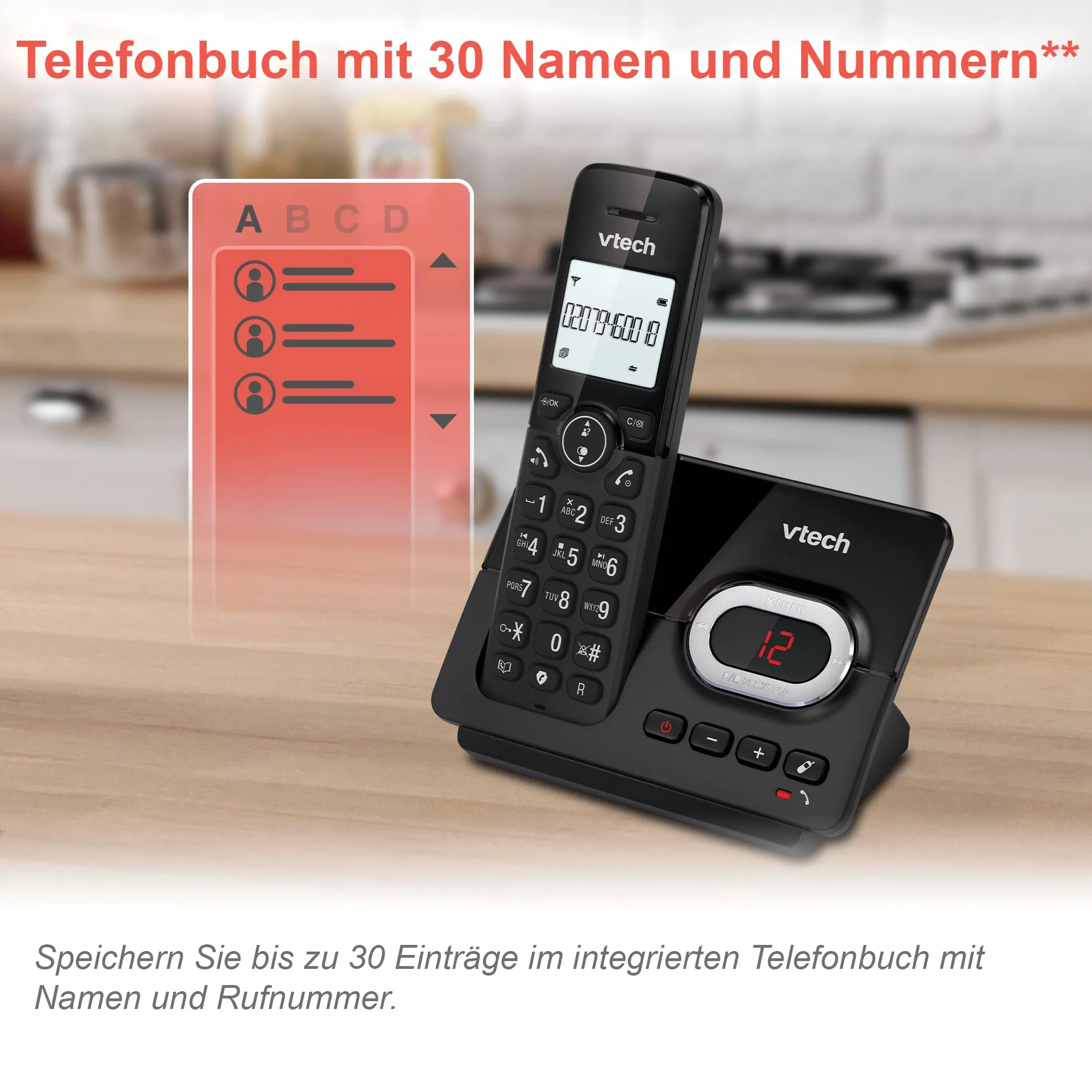 Telefon bezprzewodowy z automatyczną sekretarką i dwiema słuchawkami
