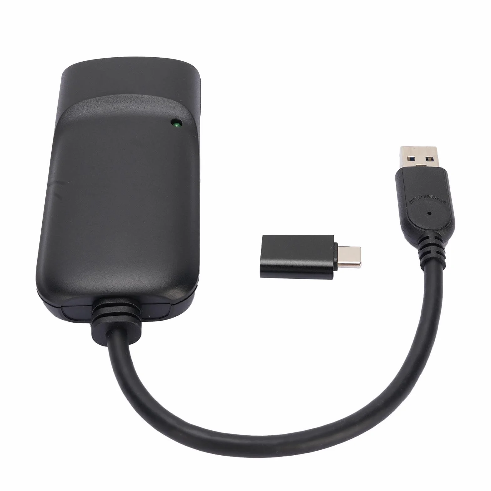 Ejoyous Adapter USB 3.0 do Interfejsu Multimedialnego Wysokiej Rozdzielczości 2K, Konwerter Audio-wideo ABS z Wejściem Mikrofonowym, Obsługa Rozszerzonych Trybów Lustrzanych do Edycji spotkań