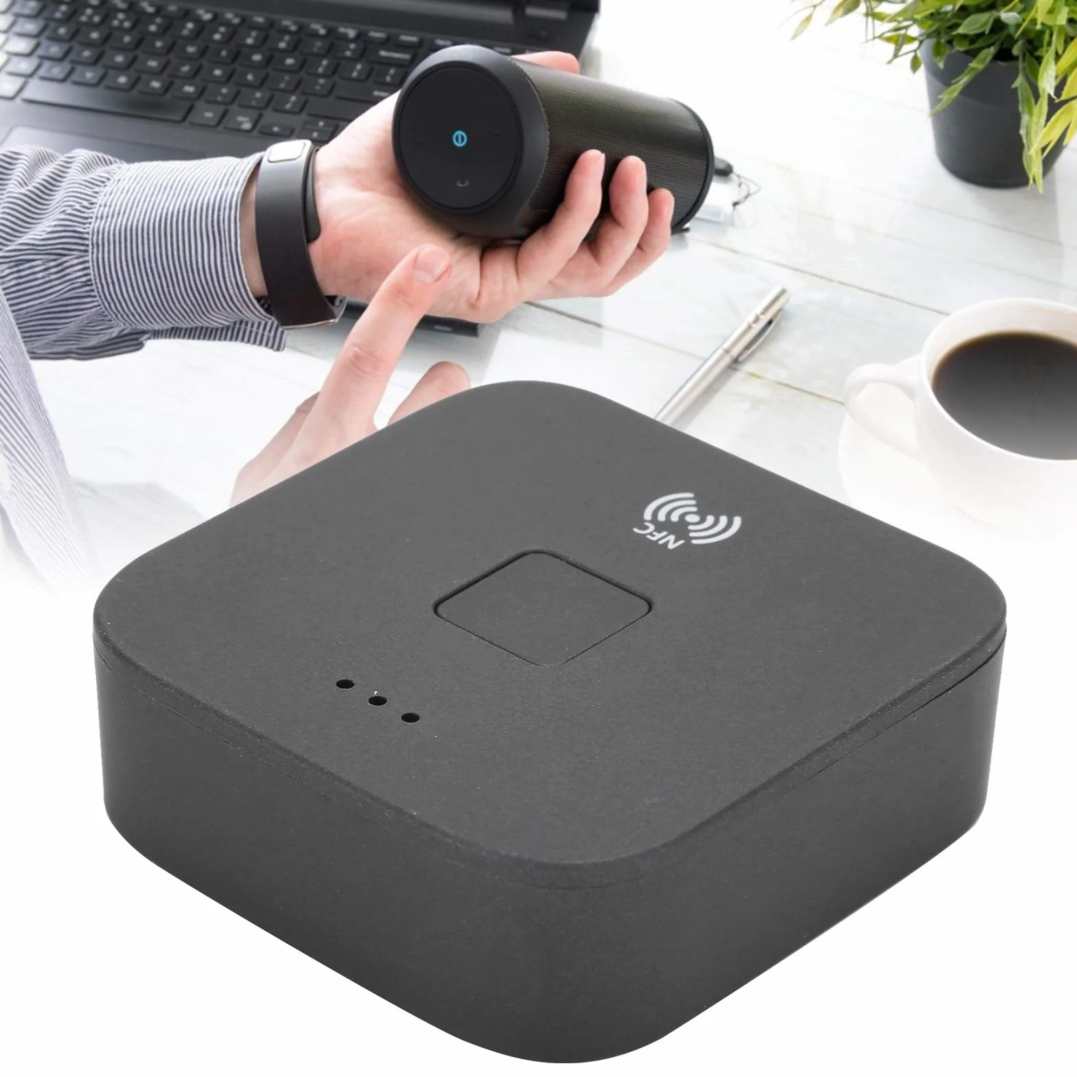 Odbiornik audio Bluetooth 5.0 z NFC, HiFi Bluetooth, jack 3,5 mm i RCA, kabel USB, odbiornik audio do telewizora, samochodu, głośników i urządzeń stereo
