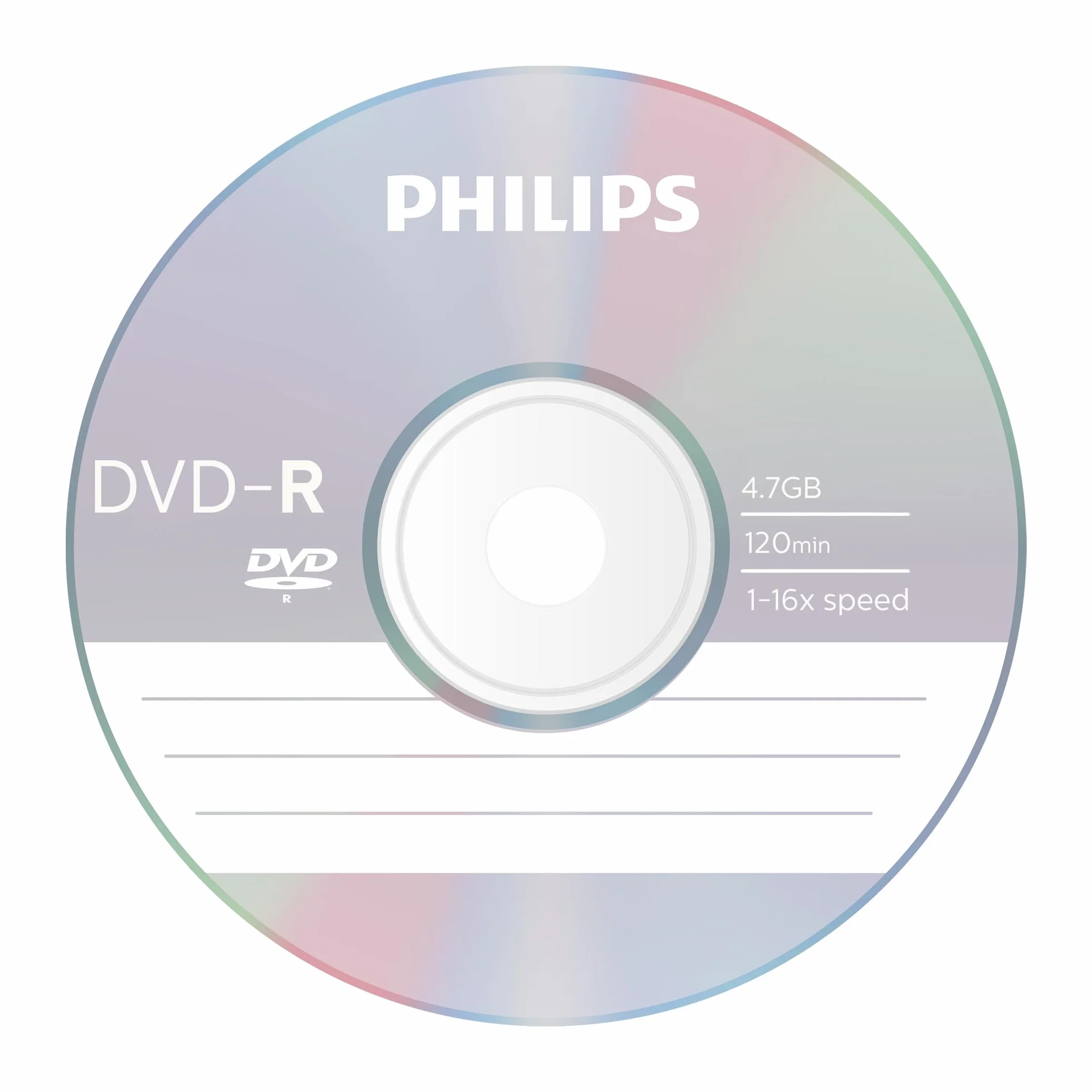Philips DVD-R nośniki o wysokiej prędkości High-speed (4,7 GB / 120 minut wideo, 1-16x prędkość, wrzeciona 10 szt.)