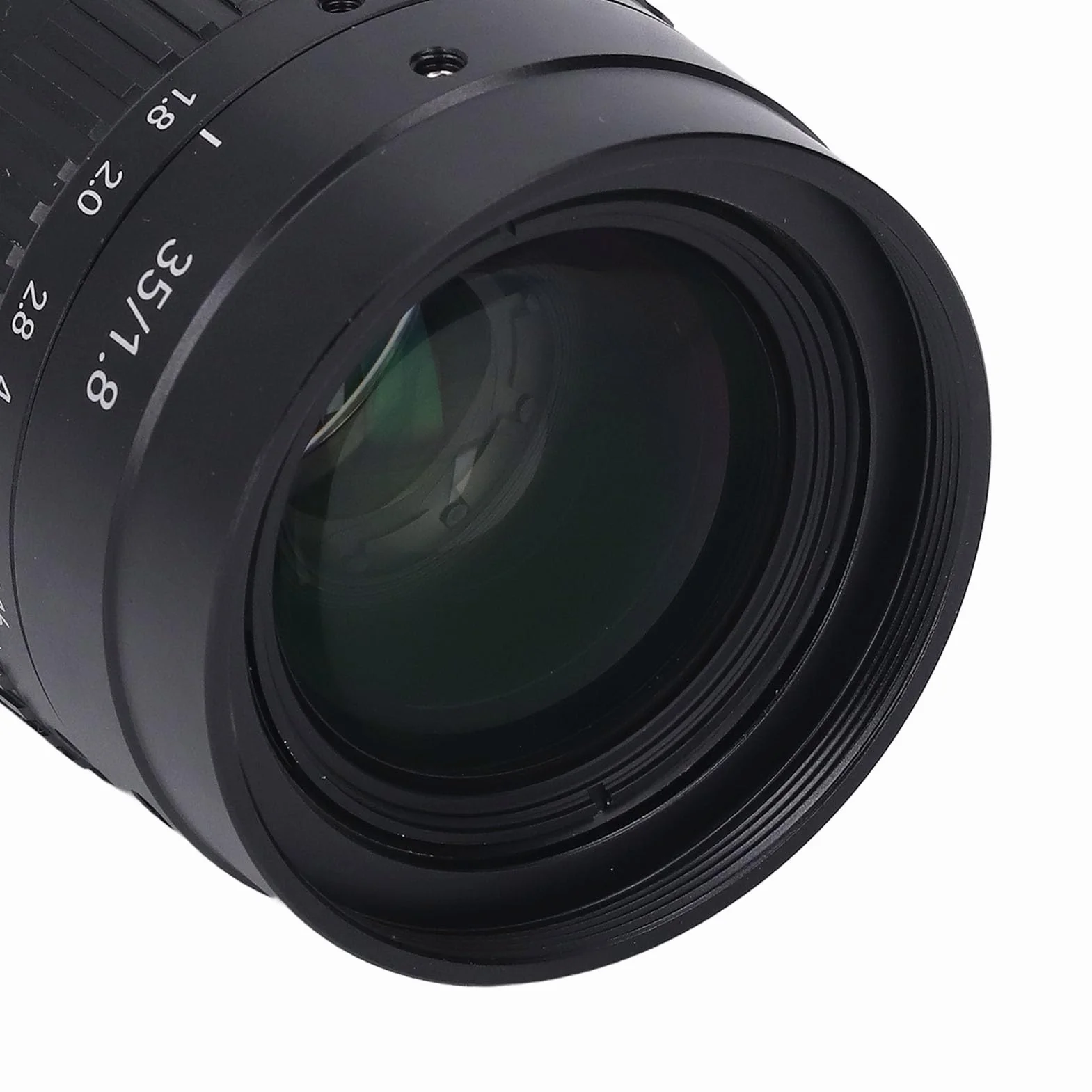 ViaGasaFamido Obiektyw Kamery Przemysłowej 35 Mm F1.8 z ręczną regulacją Ostrości, Mocowanie M42, Obudowa ze Stopu Aluminium do Kontroli HD Półprzewodnikowych Elementów Elektronicznych LCD