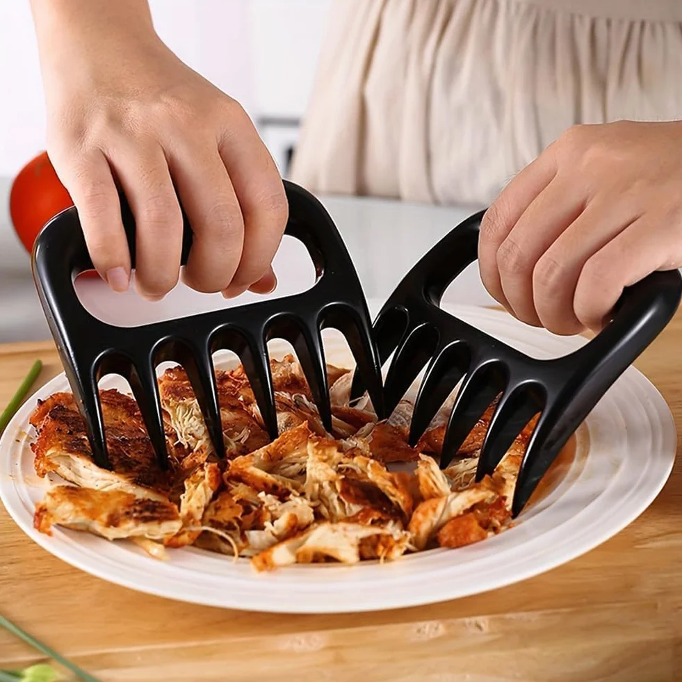 LATRAT 2 szt. Maszynka do mięsa Bear Claws do grilla, oryginalny Bear Paws Shredder Claws, idealne mielone mięso, łatwe podnoszenie, obsługa, siekanie i krojenie mięsa
