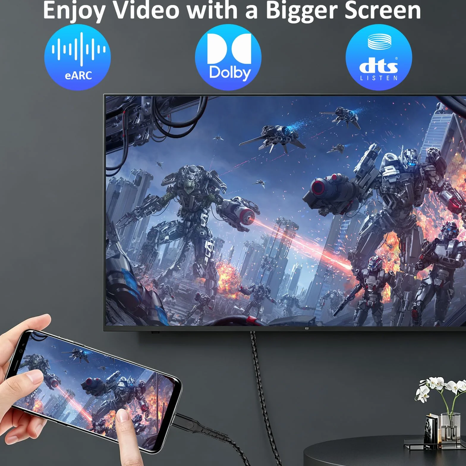 Kabel USB-C na DisplayPort 1.4 dwukierunkowy Thunderbolt 3/4/5 na DP 8K@60Hz 3m
