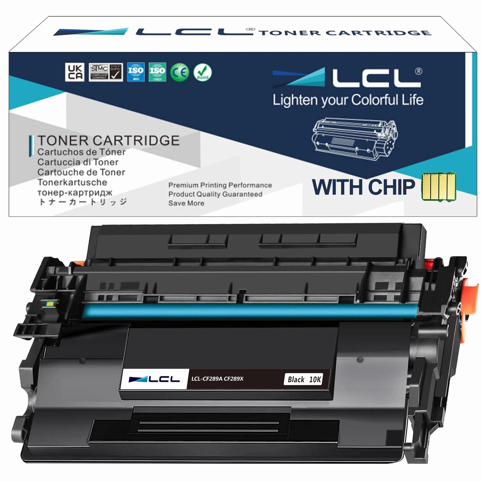 LCL Zestaw z chipem kompatybilny z wkładem z tonerem 89A, 89X, CF289A, CF289X, zamiennik do HP Laserjet Enterprise M507 M507dn, M507x, MFP M528dn, MFP M528f Flow MFP M528z (1 czarny)