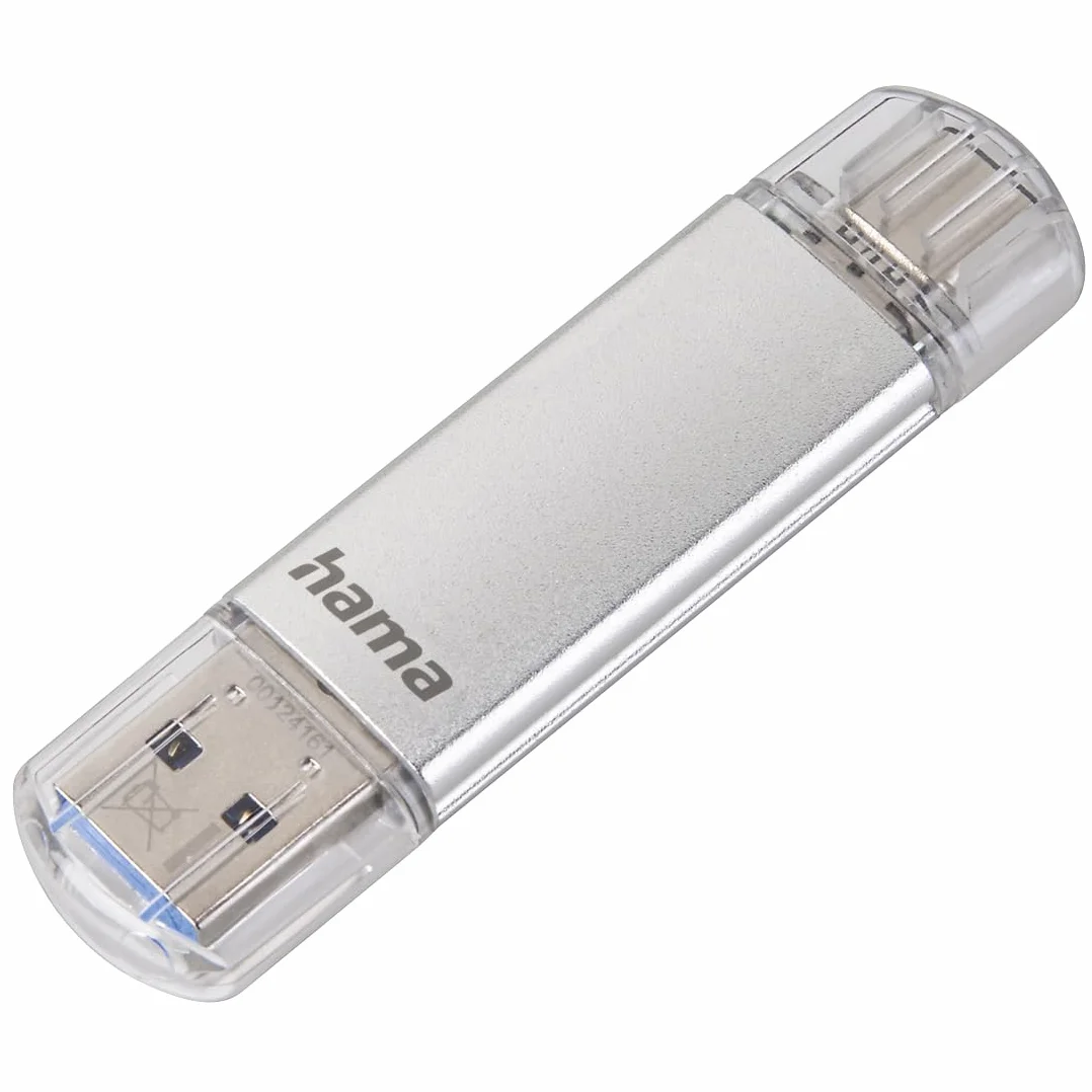 Hama C-Latea Pamięć USB C USB A 64 GB 40 MB/s Pendrive Srebrny