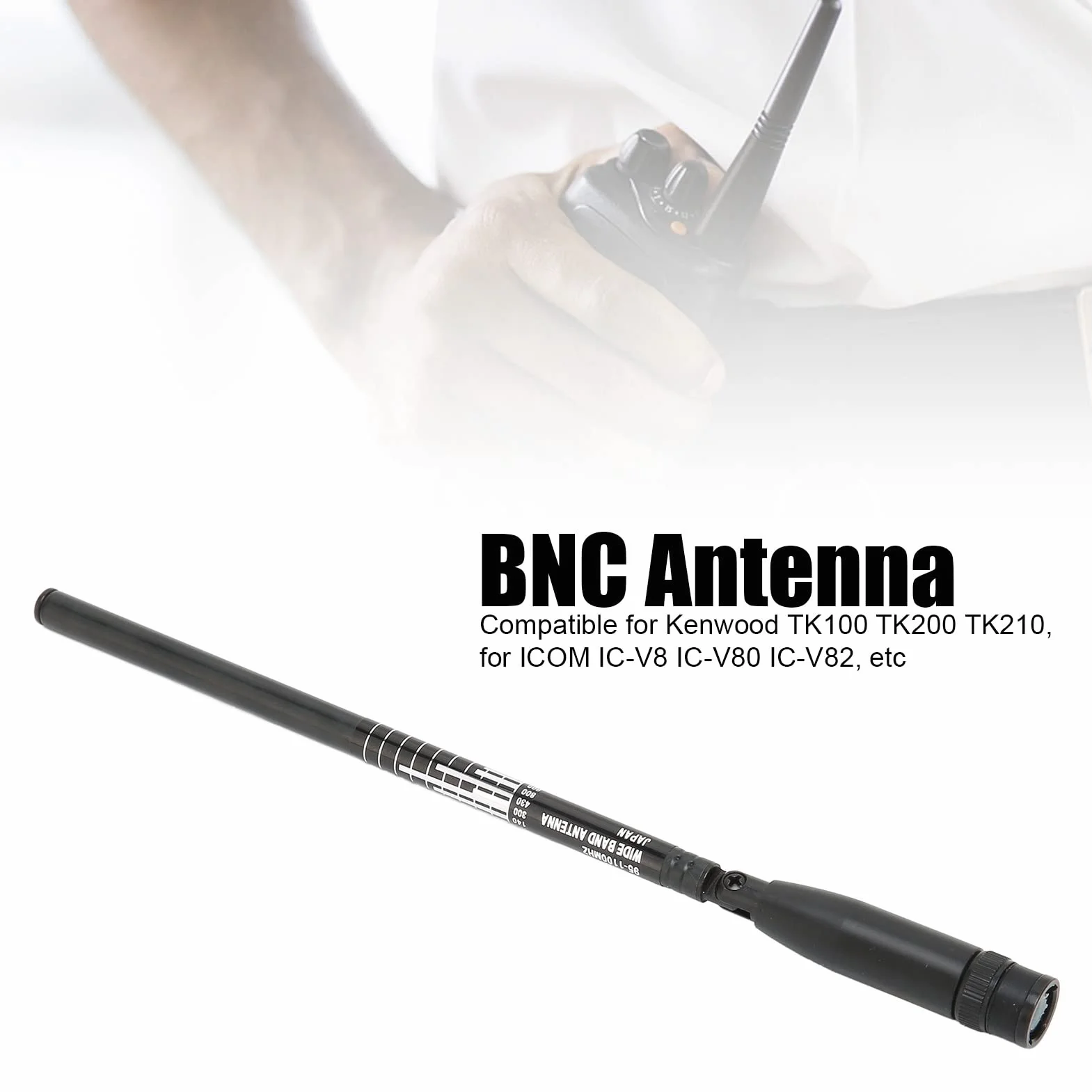 Antena o Dużym Wzmocnieniu, Szerokopasmowa Antena Teleskopowa 95 MHz-1100 MHz, Dwukierunkowa Antena BNC, dla TK100 TK200 TK210 TK220 TK300 TK310 TK320, dla IC V8 IC V80 IC V82 IC U82 IC W