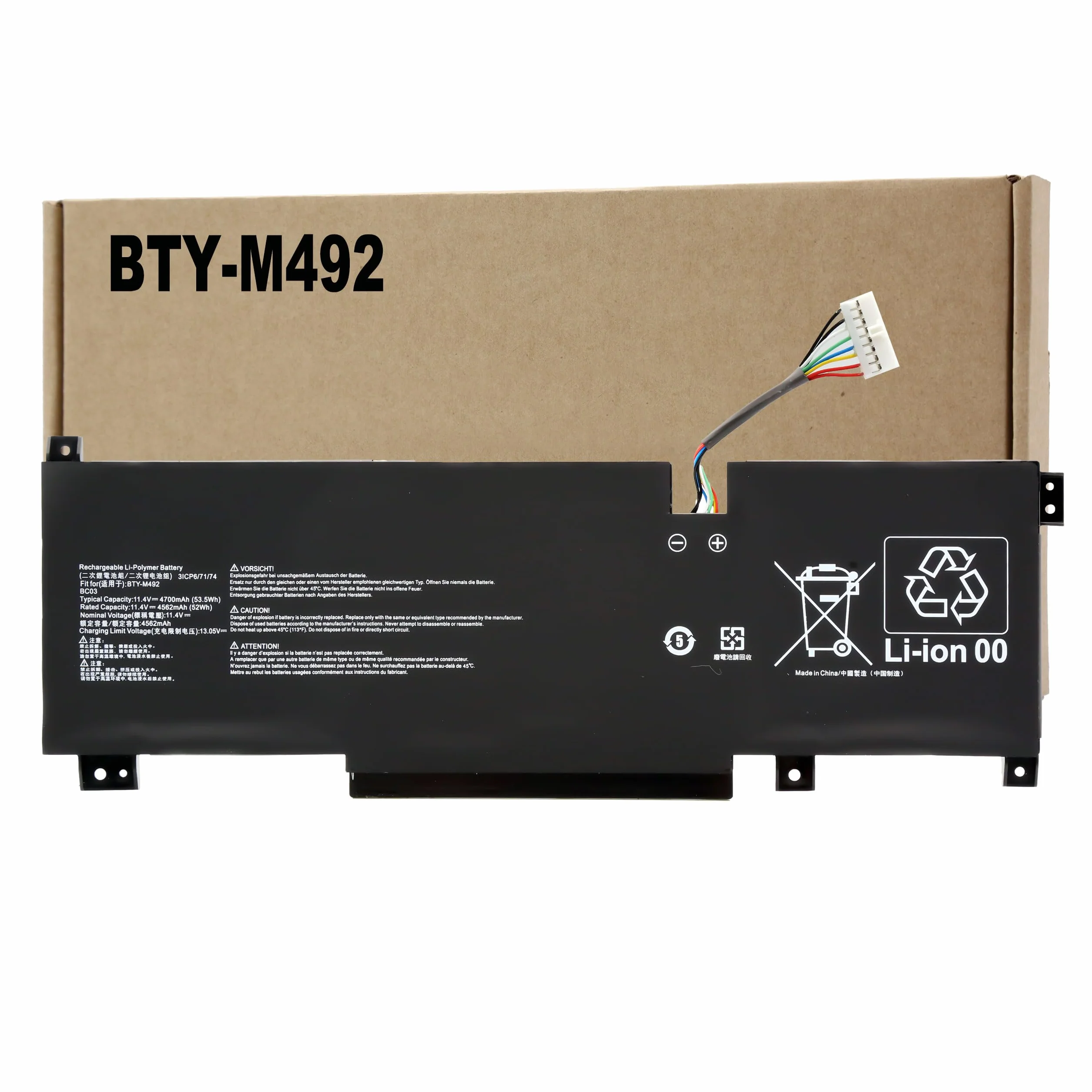 BLESYS BTY-M492 akumulator do MSI Pulse GL66 GL76 Katana GF66 GF76 Sword 15 A11U WF66 WF76 53,5 Wh