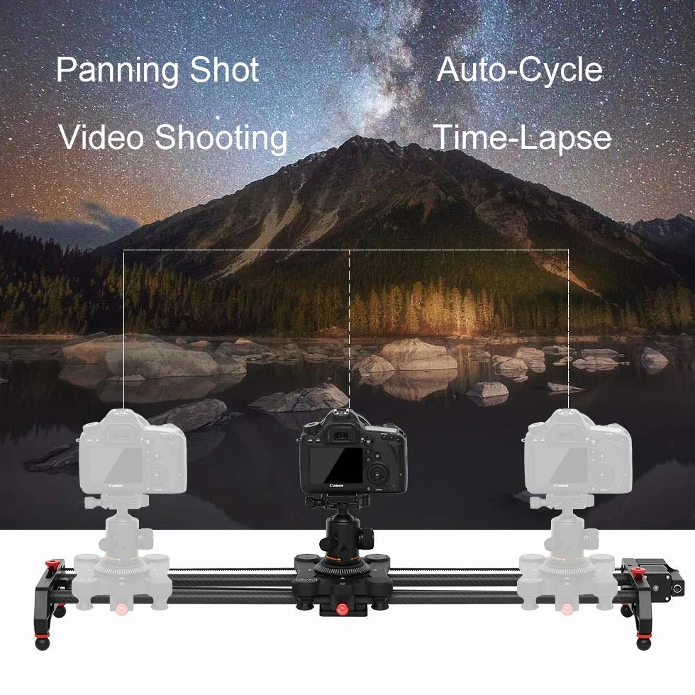 Slider kamera GVM "Track Dolly Slider", system szyn z napędem gazowym i gniazdami wideo Follow Focus Shot, panoramiczny 120°, 80 cm