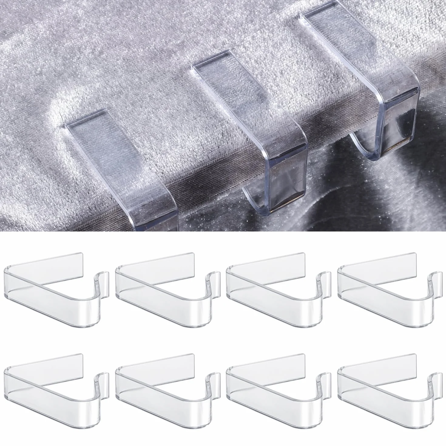 LUTER 8szt Plastikowe Klipsy do Obrusów, Uchwyt na Obrusy 1,7-3,5cm