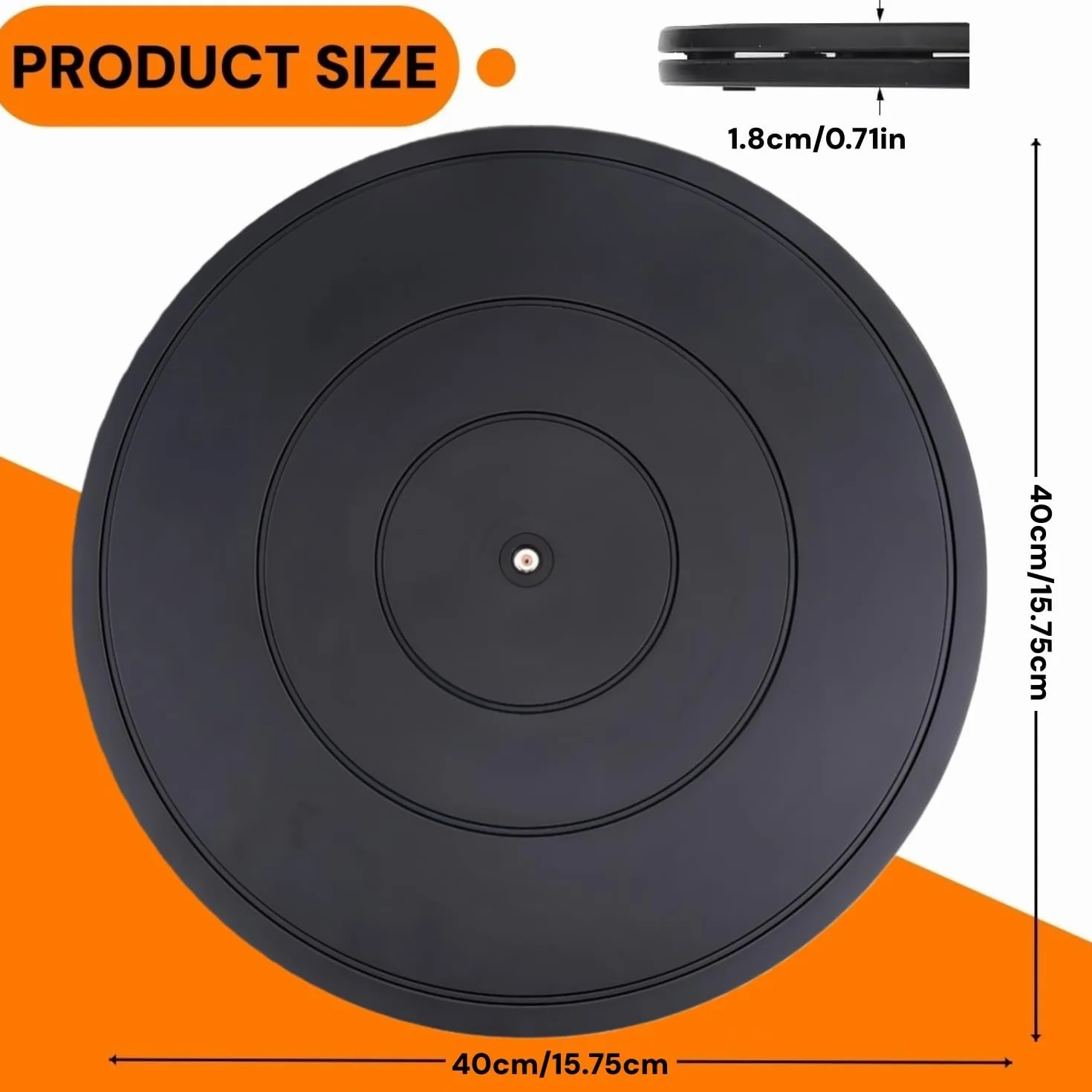 Platforma obrotowa 40 cm, platforma obrotowa o 360 stopni, uniwersalna płyta obrotowa ze stalowymi łożyskami kulkowymi, płyta obrotowa, wielofunkcyjna do laptopów, monitorów, telewizorów, głośników