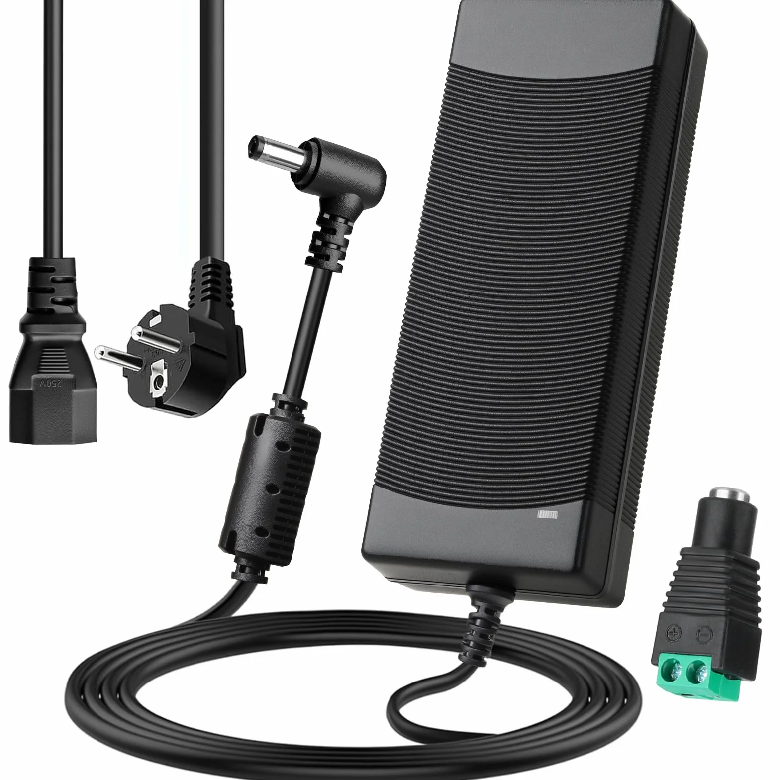 Zasilacz 12V 10A, 120W Uniwersalny Adapter Sieciowy AC/DC 100-240V - Stabilny Transformator z Gniazdem DC - Do Oświetlenia LED i Routerów