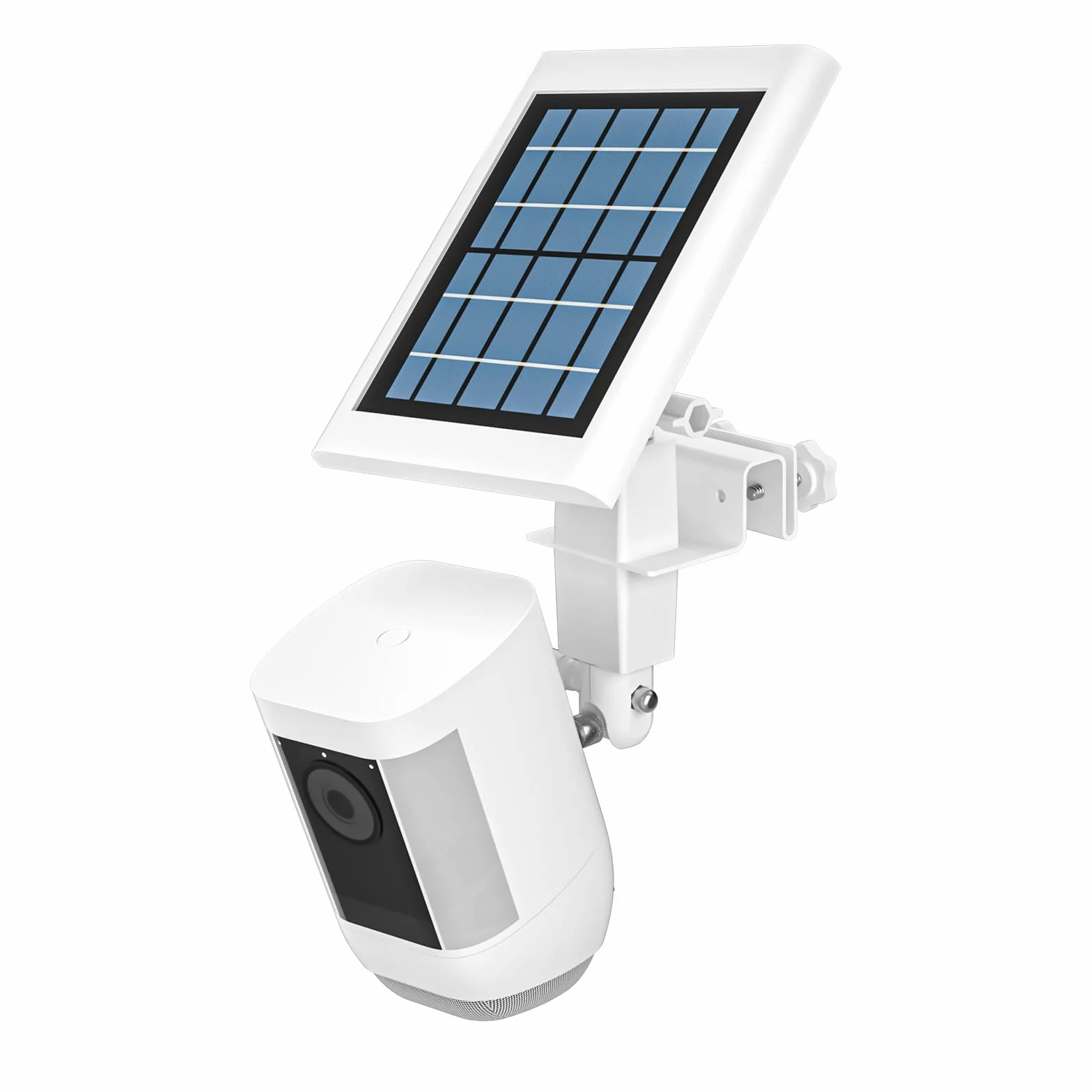 HOLACA Odporny na warunki atmosferyczne uchwyt rynnowy 2 w 1 do panelu słonecznego R ing, Spotlight Cam Plus/Pro (bateria/wtyczka), akcesoria montażowe do kamery Stick Up Cam/Pro, Spotlight Cam, biały