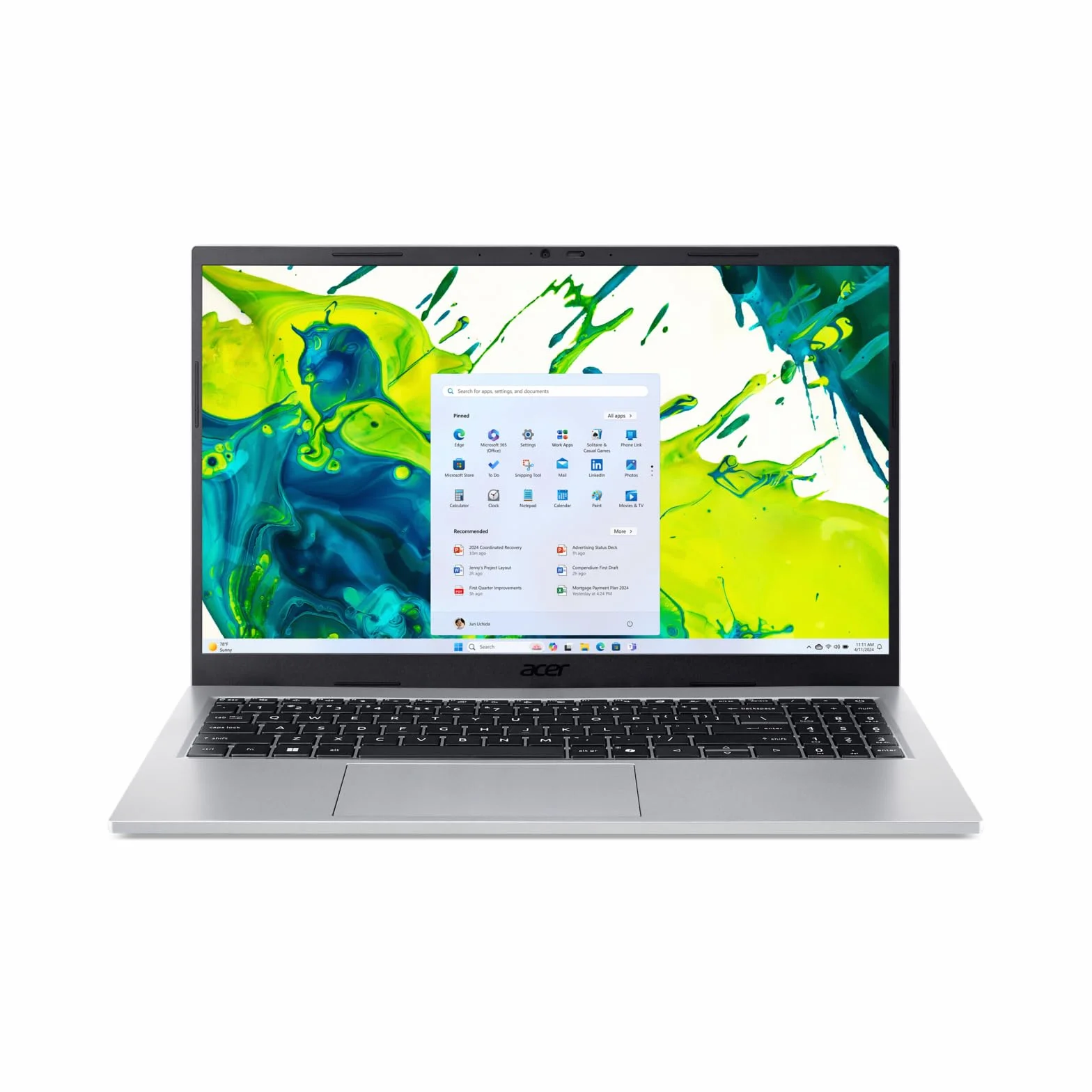 acer Aspire Go 15 AG15-72P-54CZ komputer przenośny, notebook, procesor Intel Core 5 120U, pamięć RAM 16 GB DDR4, 1024 GB PCIe NVMe SSD, wyświetlacz 15,6" FHD, karta graficzna Intel Graphics, Windows