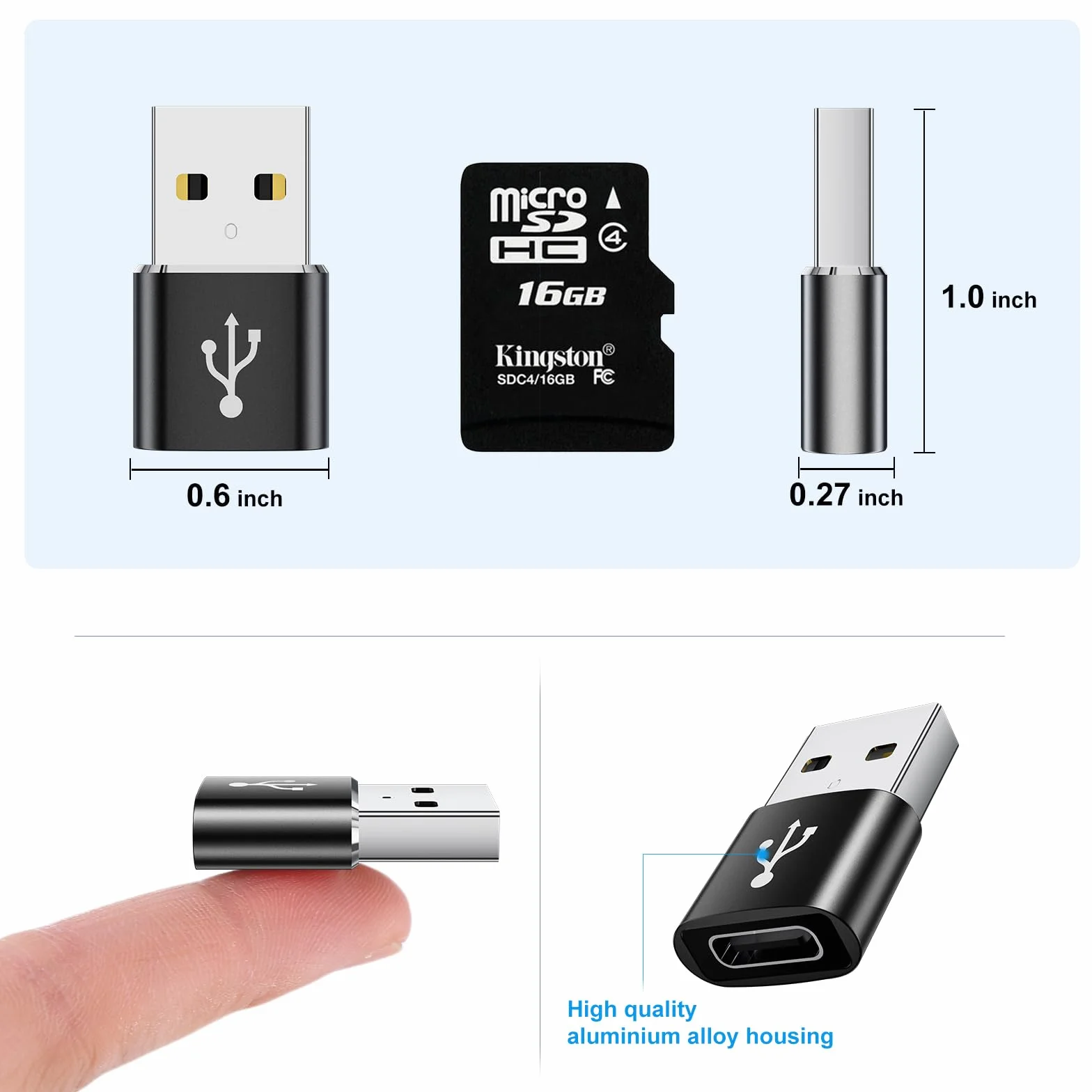 Adapter USB na USB C, adapter USB C na USB, adapter USB C na USB A, adapter USB na C, adapter USB na USBC-C dla iPhone, MacBook Pro, iPad, iMac i innych urządzeń (20,